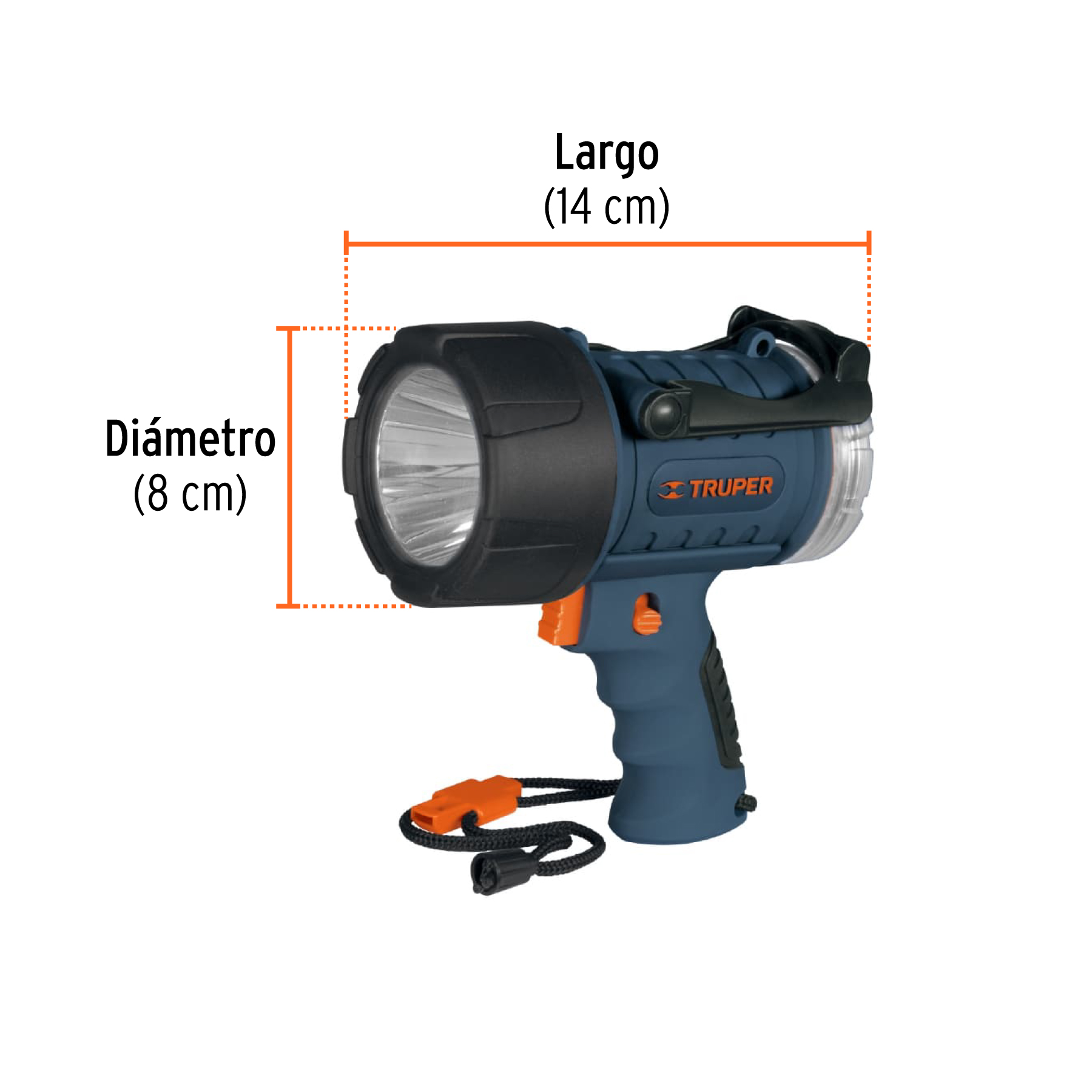 Linterna reflectora LED 300 lm recargable, TRUPER TRUPER