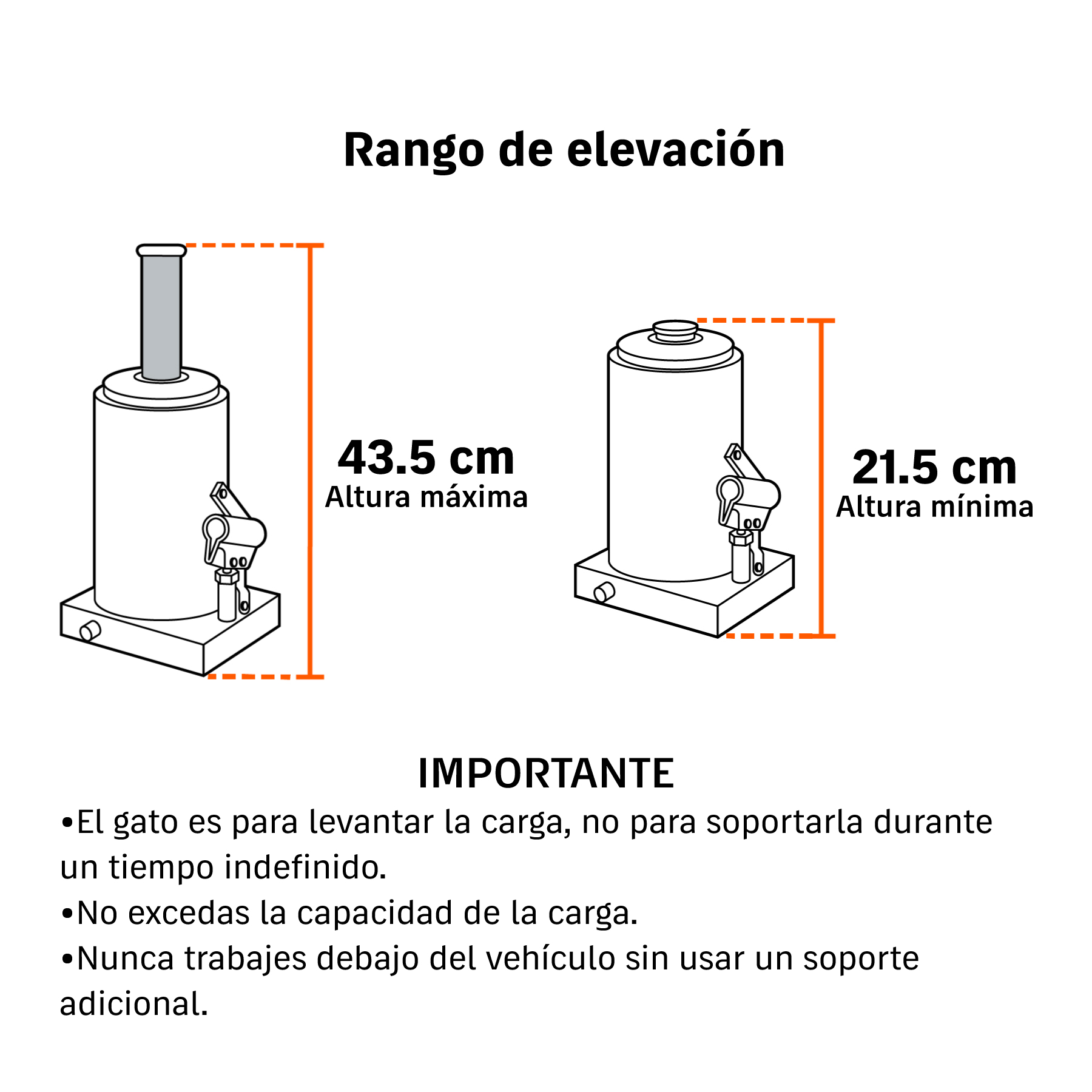 Gato hidráulico de botella de 6 Ton, TRUPER TRUPER