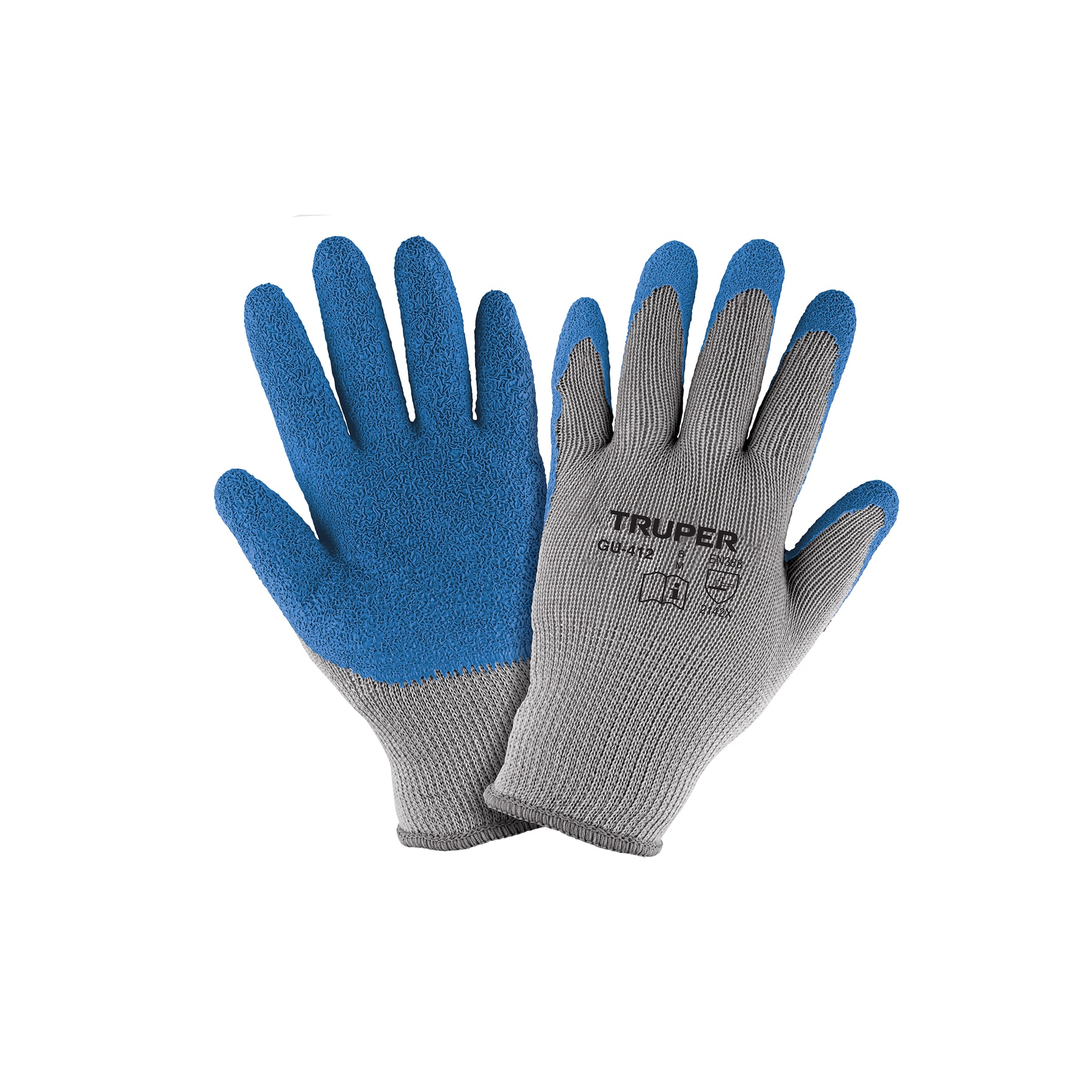 Guantes de poliéster recubiertos de látex, M, TRUPER TRUPER