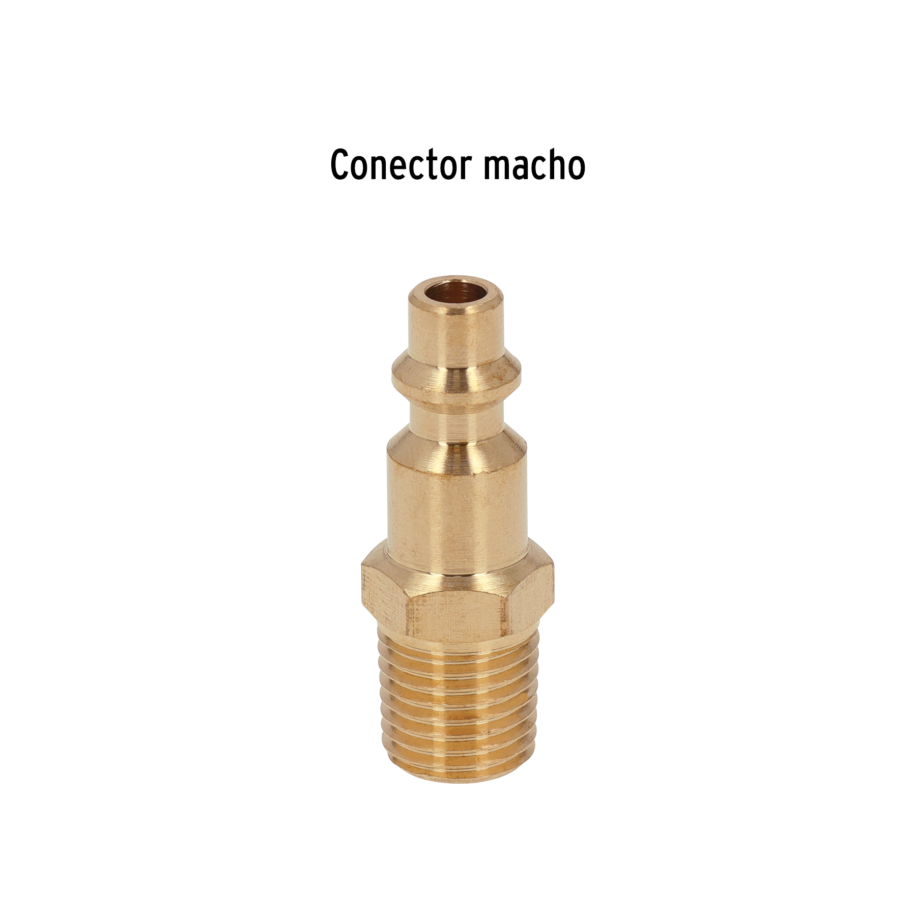 Conector rápido de latón, macho, cuerda 1/4" NPT, TRUPER TRUPER