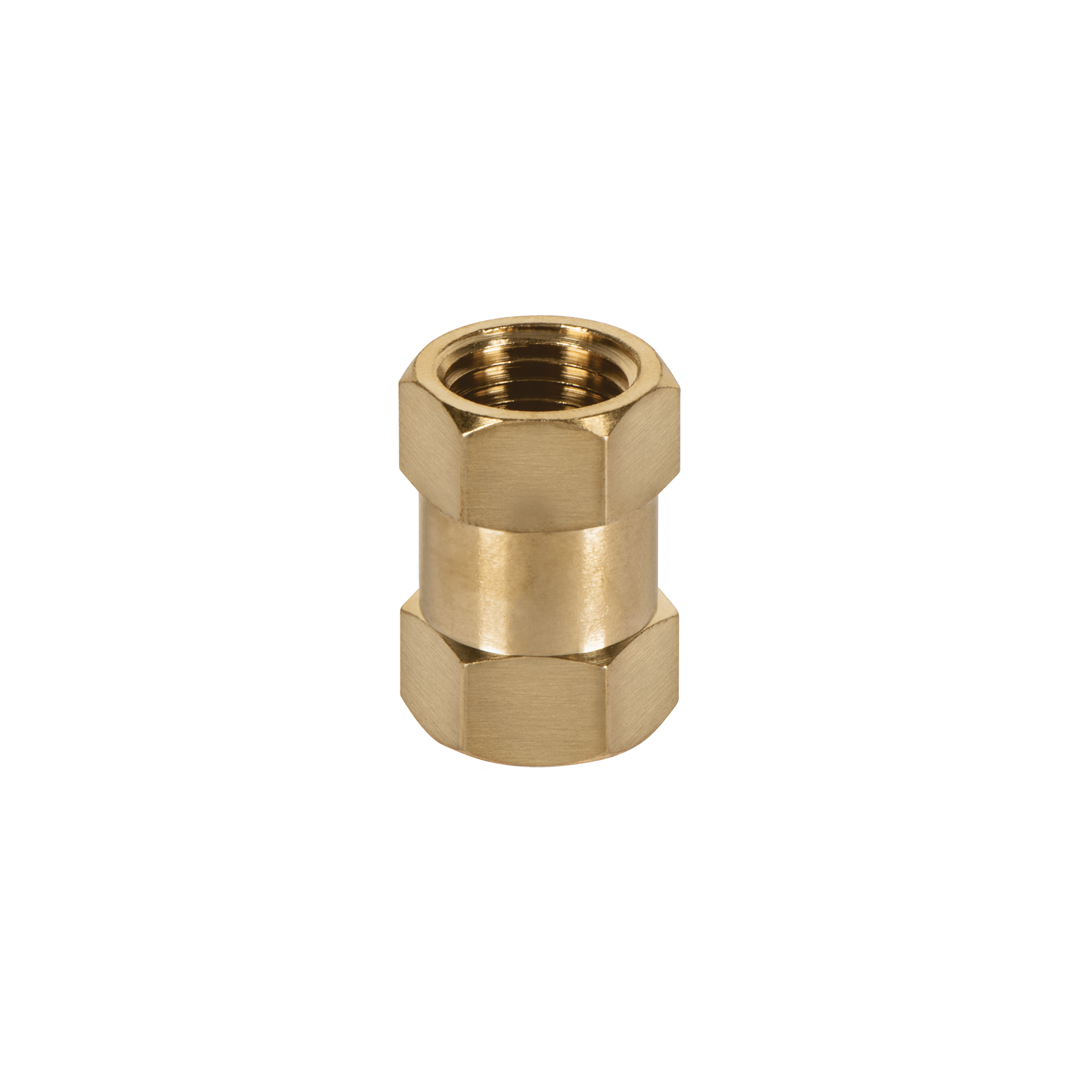 Cople de latón, hembra-hembra, cuerda 1/4" NPT, TRUPER TRUPER