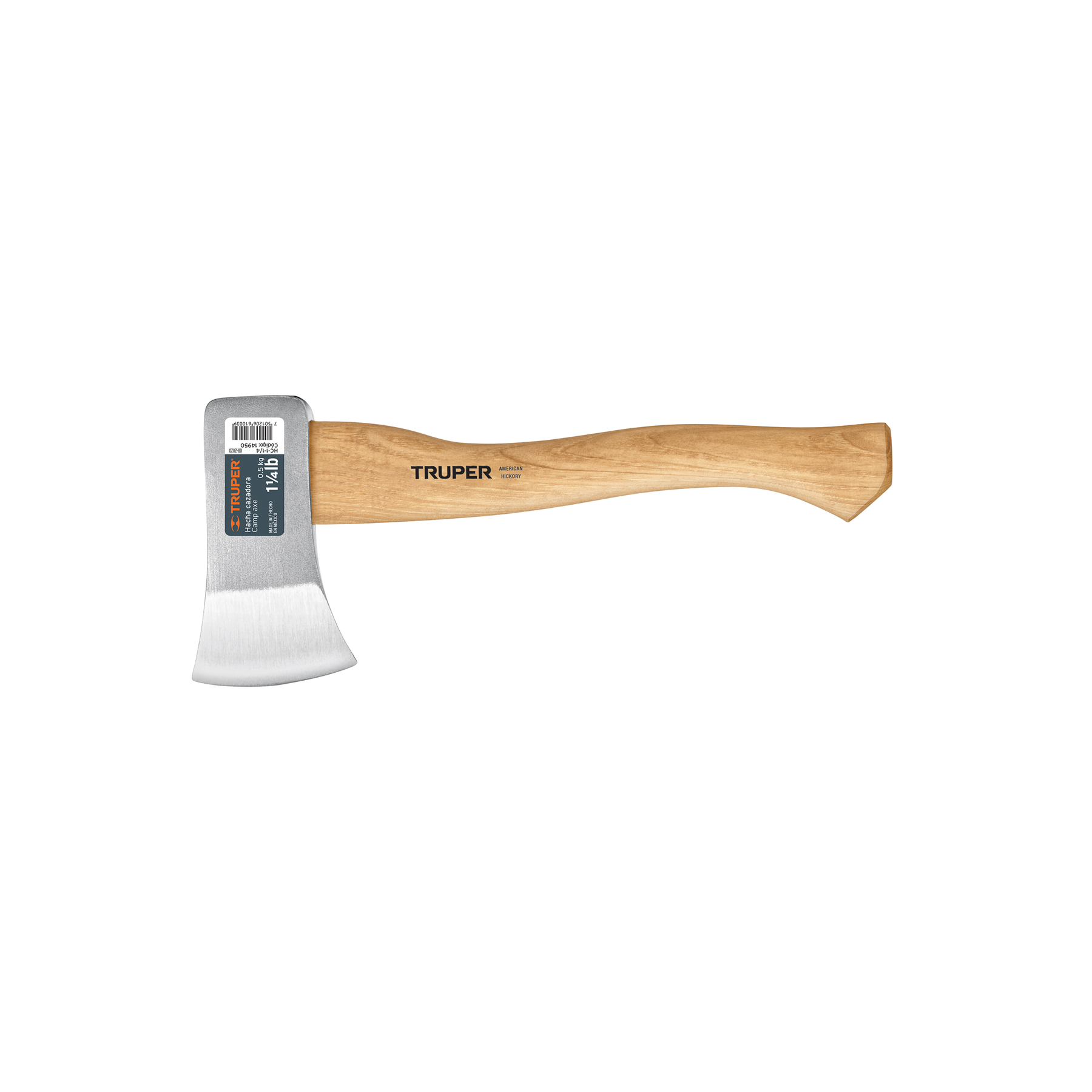 Hacha cazadora 1-1/4 lb, mango hickory 14", TRUPER TRUPER