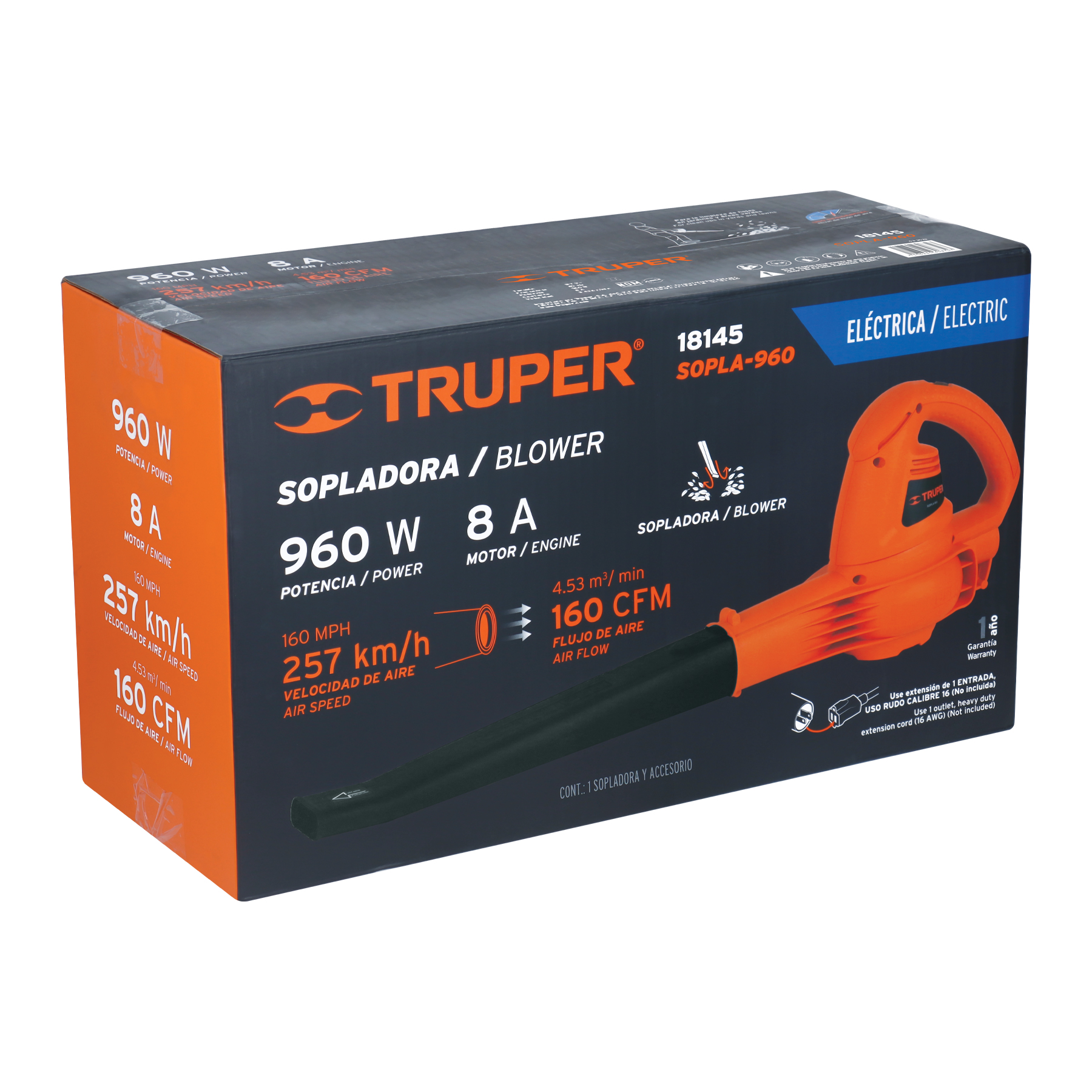 Sopladora eléctrica de 960 W, TRUPER TRUPER