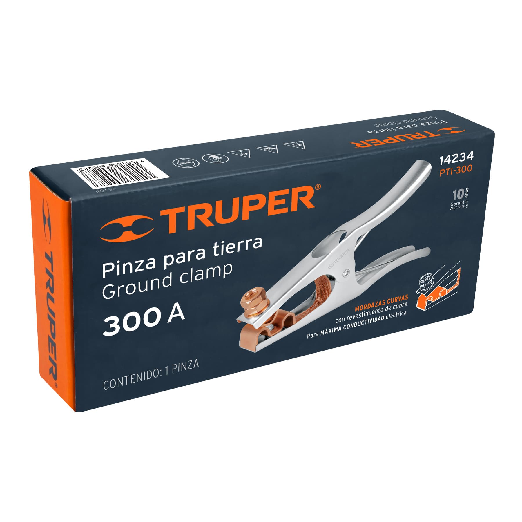 Pinza para tierra de 300 A, TRUPER TRUPER