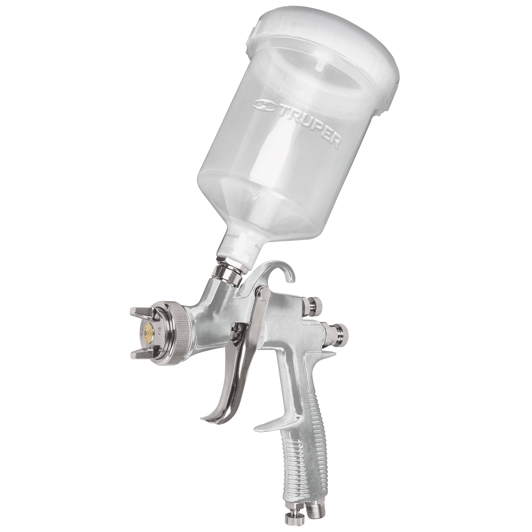 Pistola p/pintar gravedad HVLP,vaso plástico, boquilla 1.4mm CÓDIGO: 11094 CLAVE: PIPI-430 TRUPER