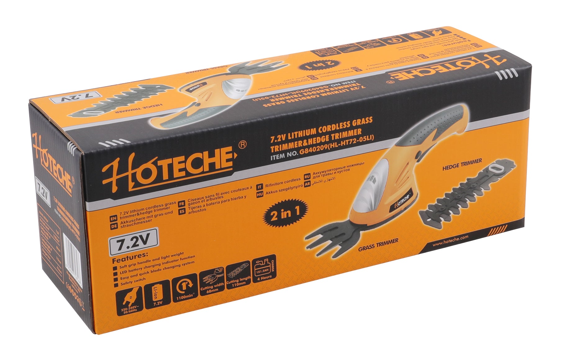Cortacésped y Cortasetos Inalámbrico HOTECHE de 7,2 V HOTECHE