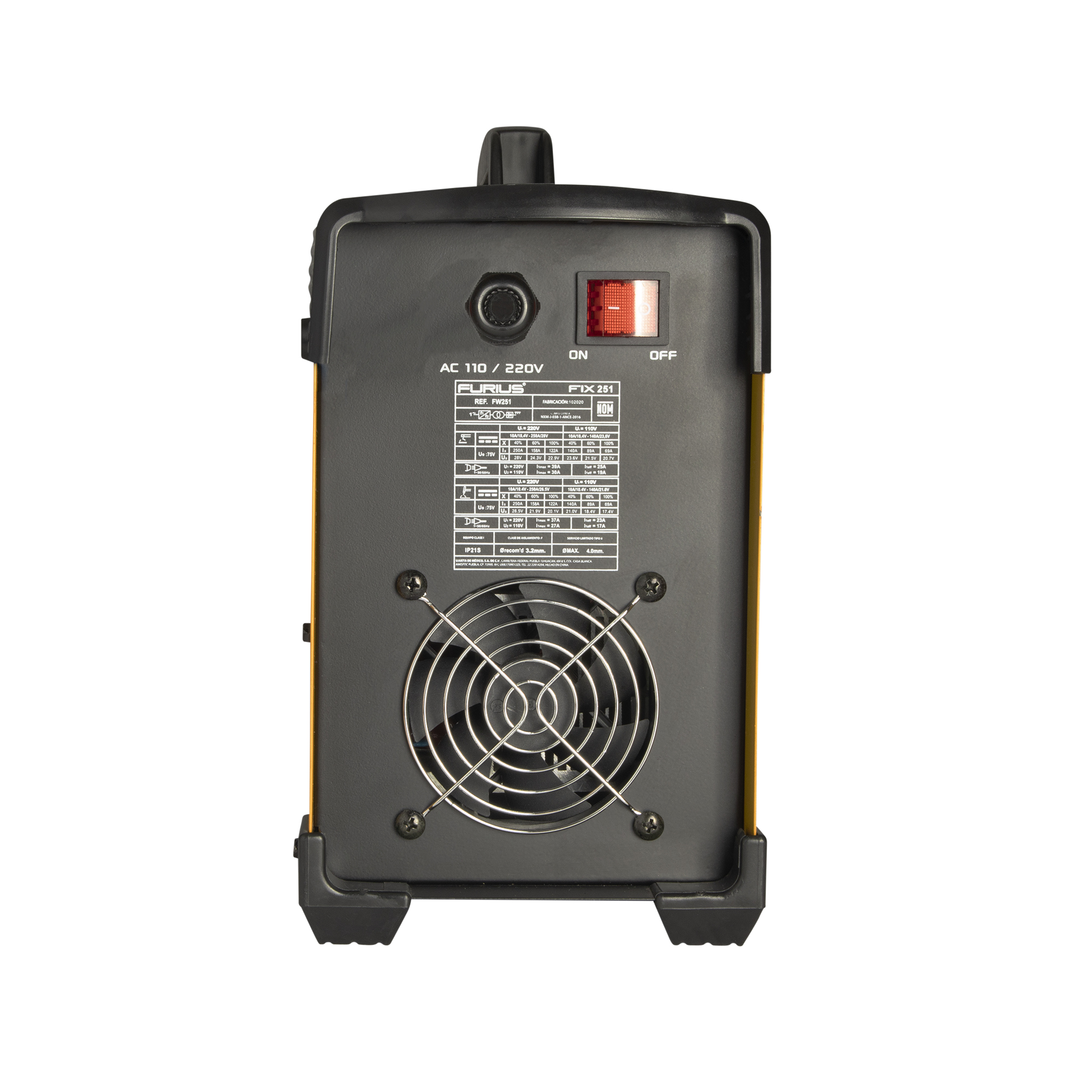 Soldador inversor 250A 110/220V . FIX 251 FURIUS