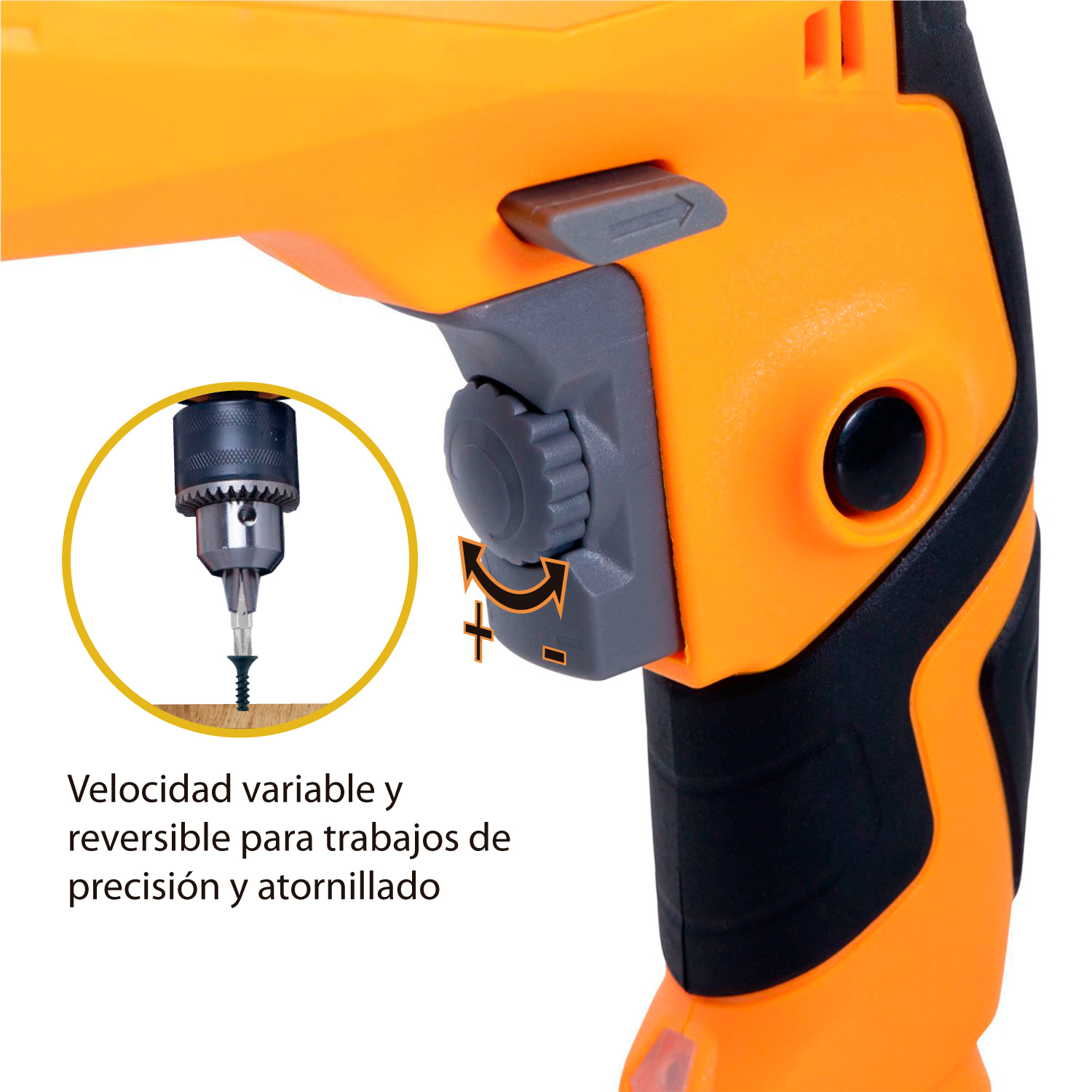 Taladro Percutor 550W VVR de 1/2” (13mm) 3.300 RPM . FIRE 52 FURIUS