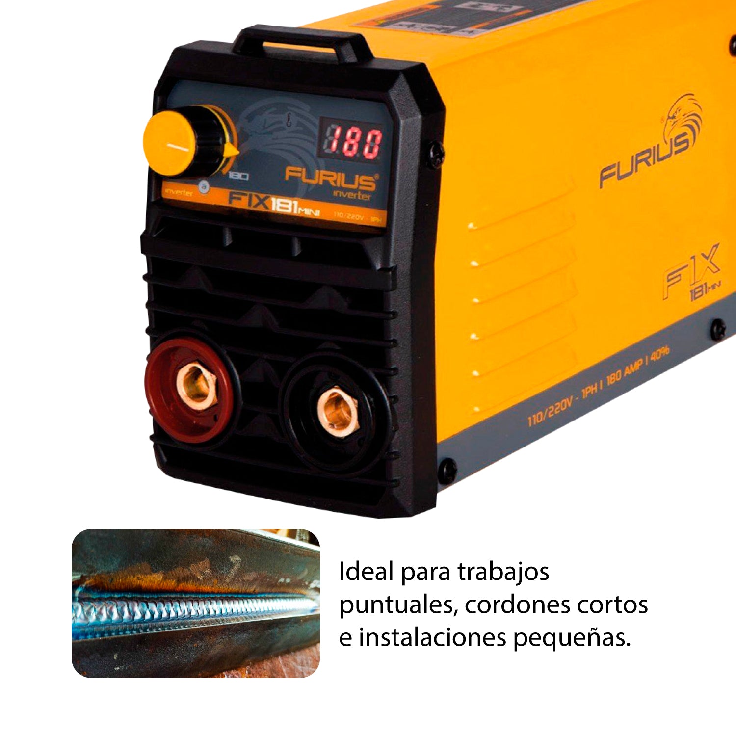 Soldador inversor 180A 110/220V . FIX 181 FURIUS