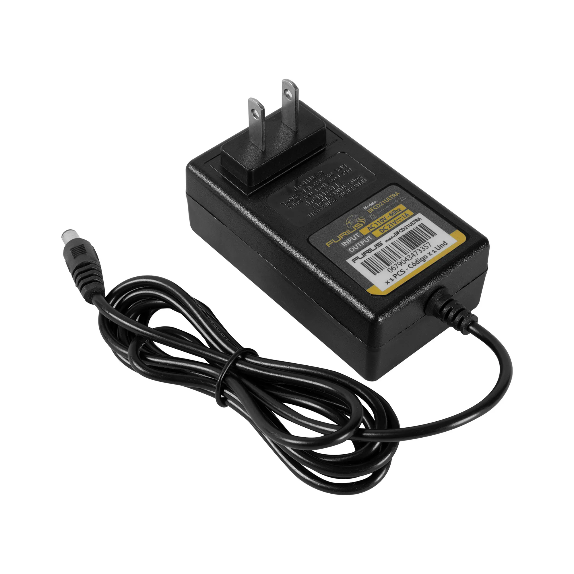 Taladro Percutor Atornillador Inalámbrico 21V de 1/2" (13mm) FURIUS con 2 Baterías, Cargador y Estuche Plástico FURIUS