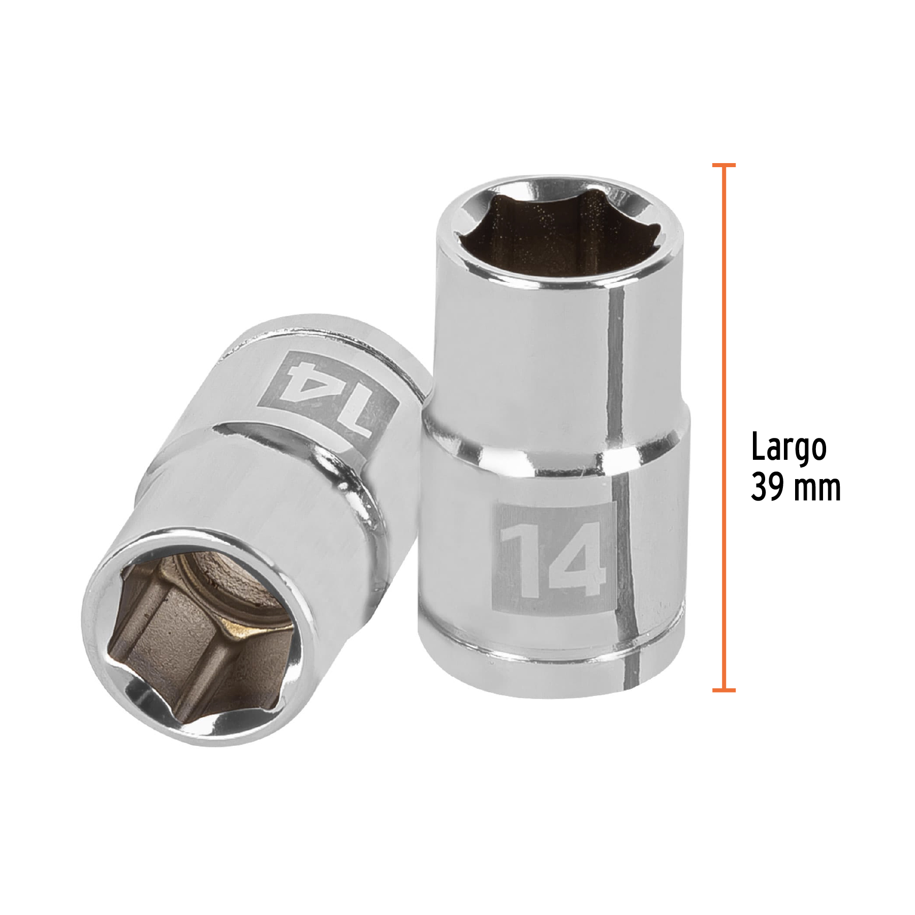 Dado de 14 mm, 6 puntas, cuadro 1/2", TRUPER TRUPER