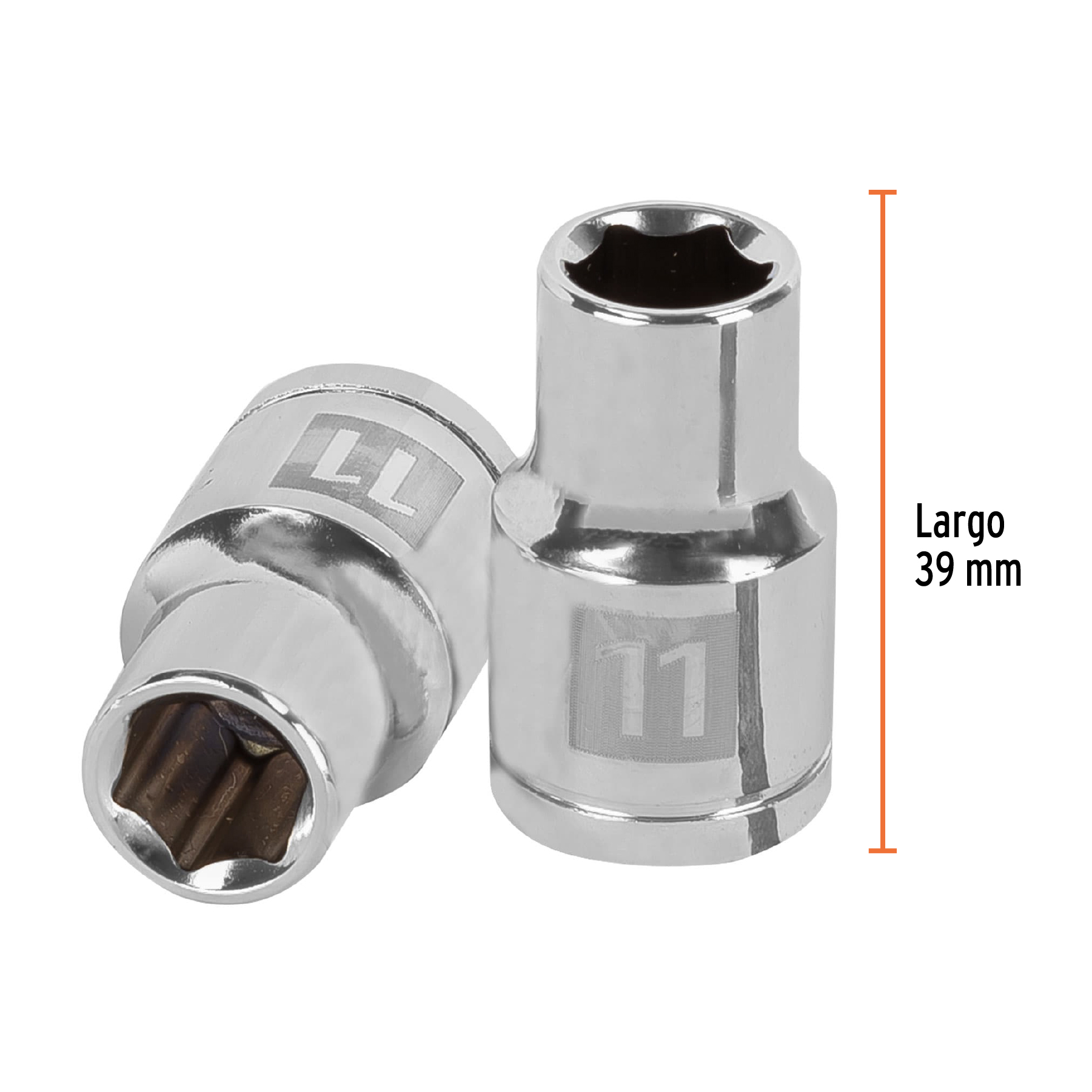Dado de 11 mm, 6 puntas, cuadro 1/2", TRUPER TRUPER