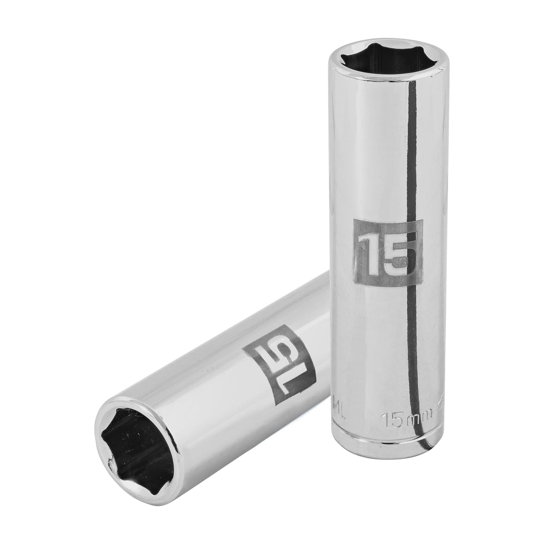 Dado largo de 15 mm, 6 puntas, cuadro 1/2", TRUPER TRUPER