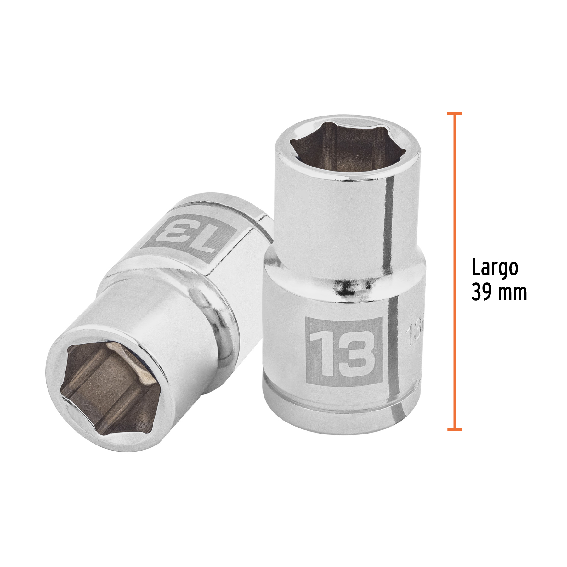 Dado de 13 mm, 6 puntas, cuadro 1/2", TRUPER TRUPER