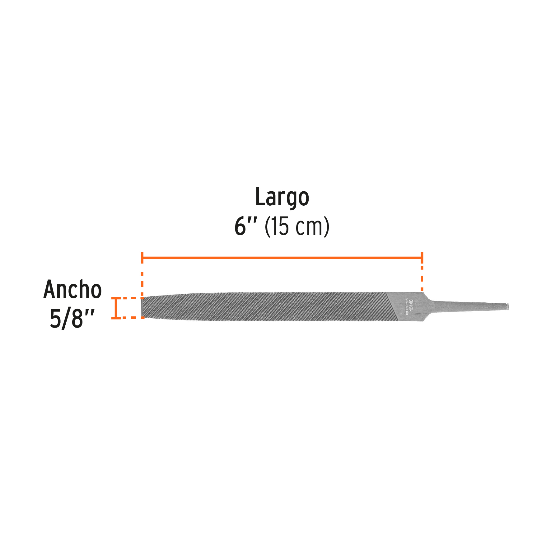 Lima plana bastarda 6", TRUPER TRUPER