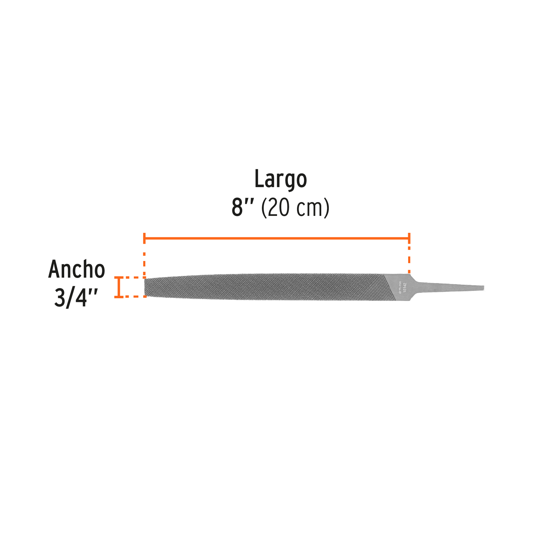 Lima plana bastarda 8", TRUPER TRUPER