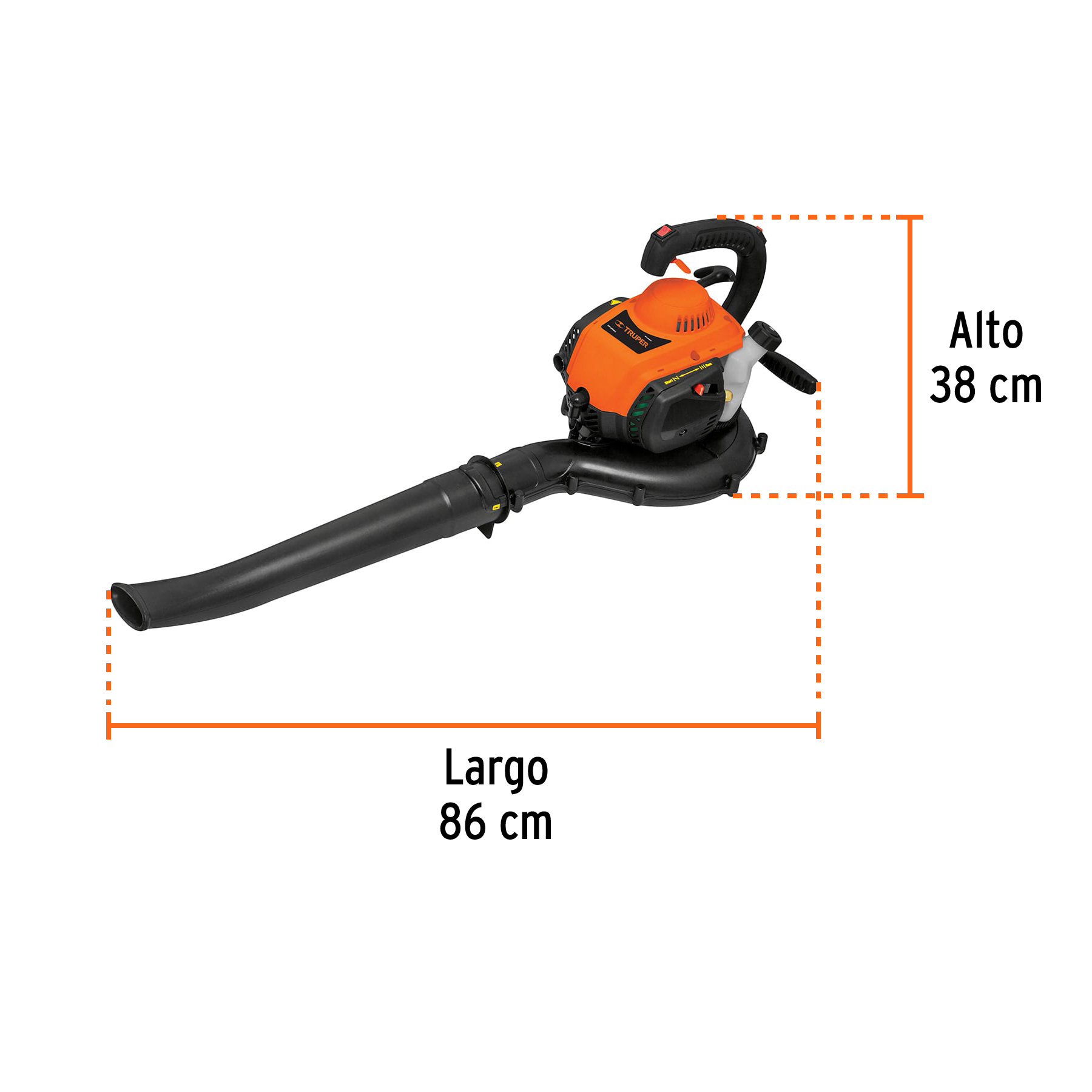 Sopladora / Aspiradora con motor de 26 cc a gasolina, TRUPER TRUPER