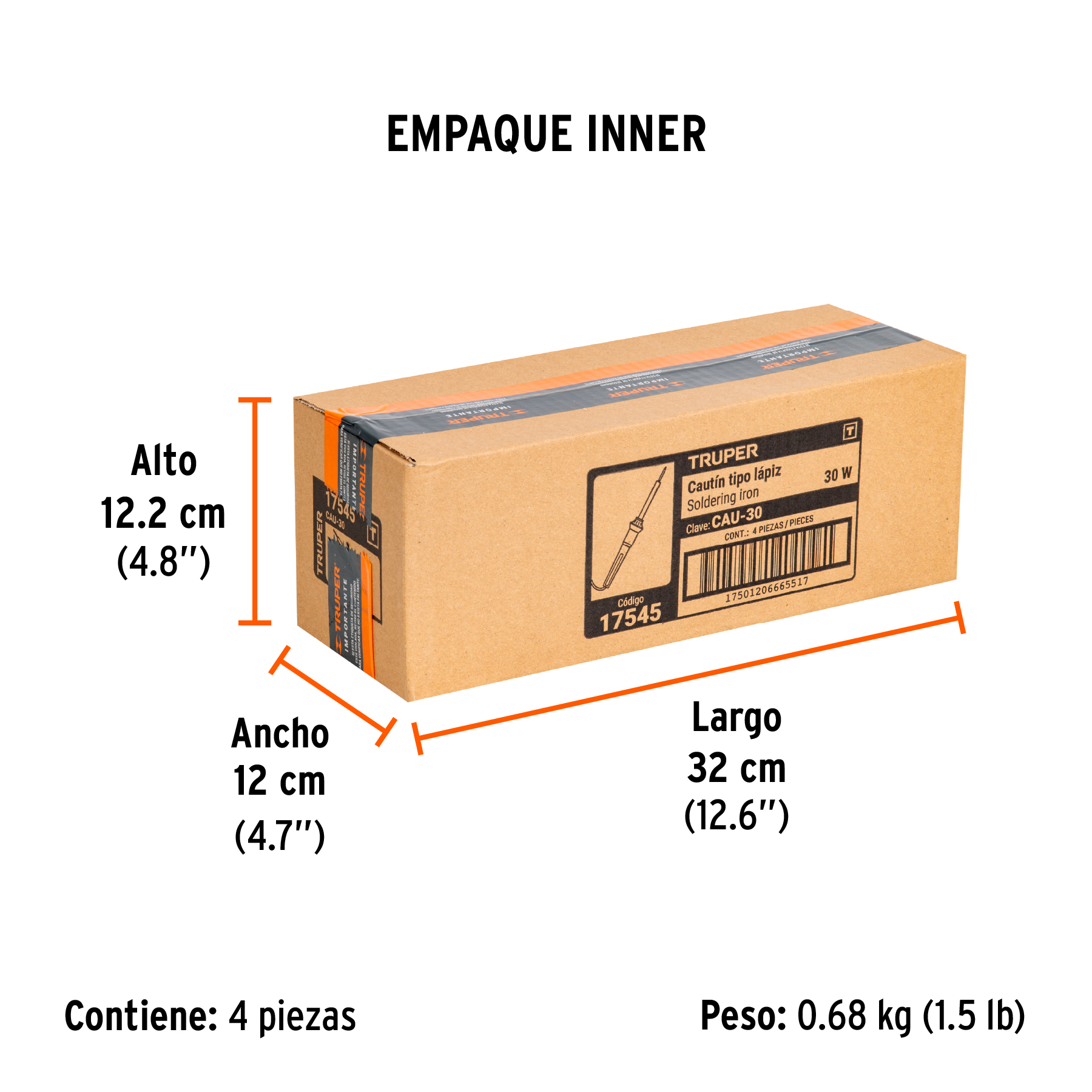 Cautín 30 W tipo lápiz para trabajo ligero, TRUPER TRUPER
