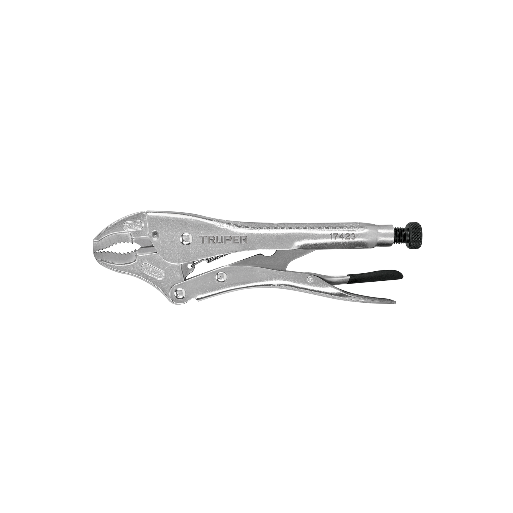 Pinza de presión 10" mordaza curva, TRUPER TRUPER