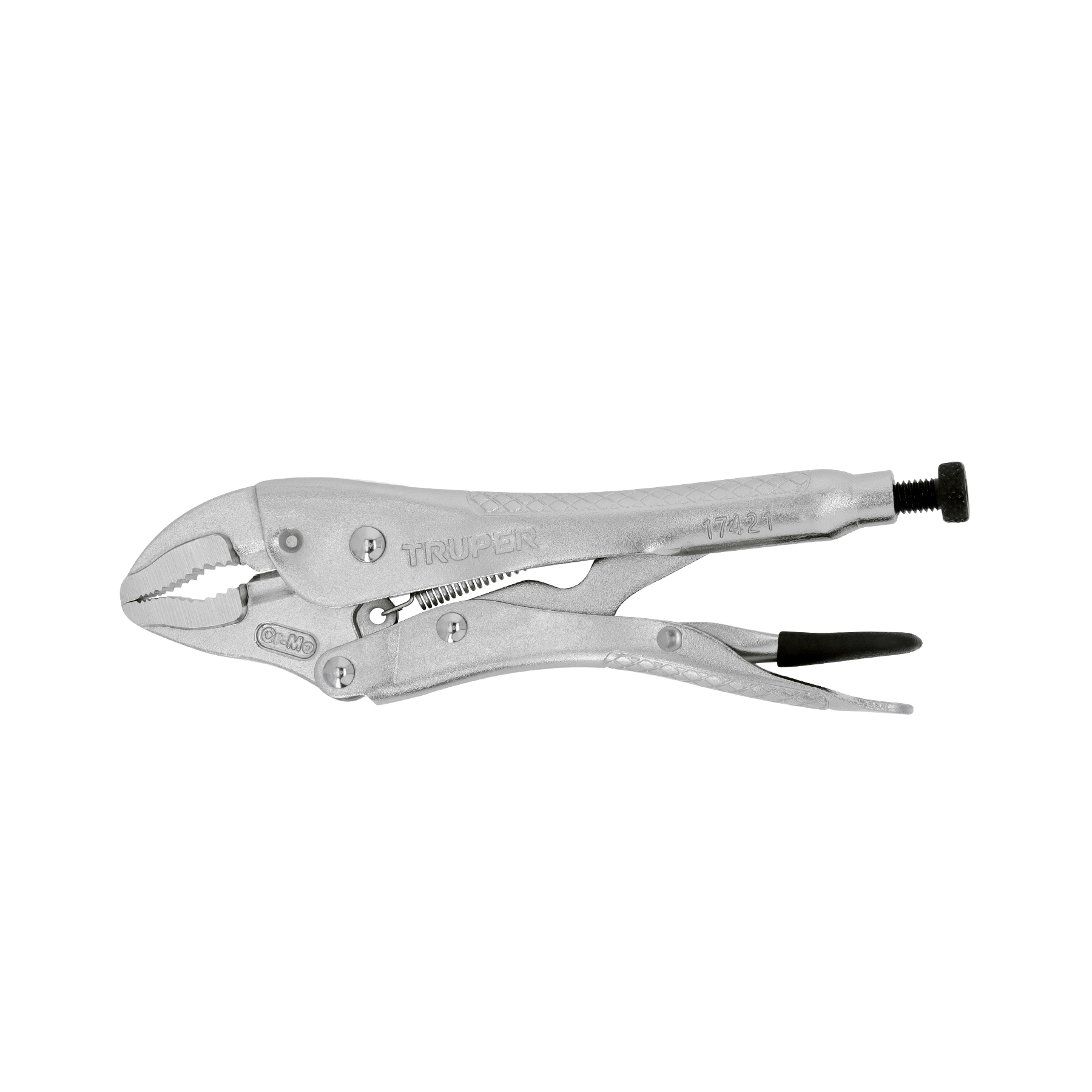 Pinza de presión 7" mordaza curva, TRUPER TRUPER