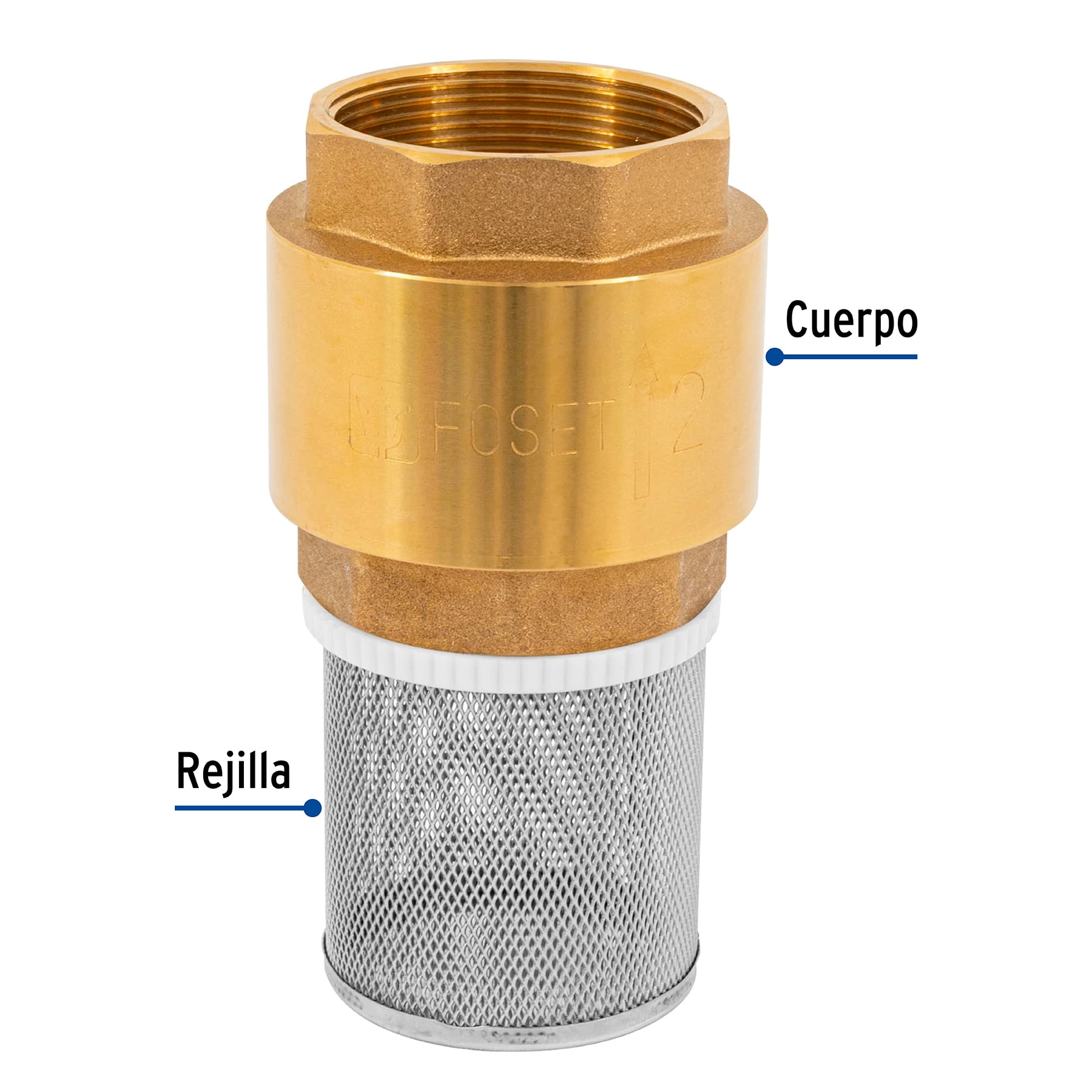 Pichancha con rejilla acero inoxidable 2", FOSET TRUPER