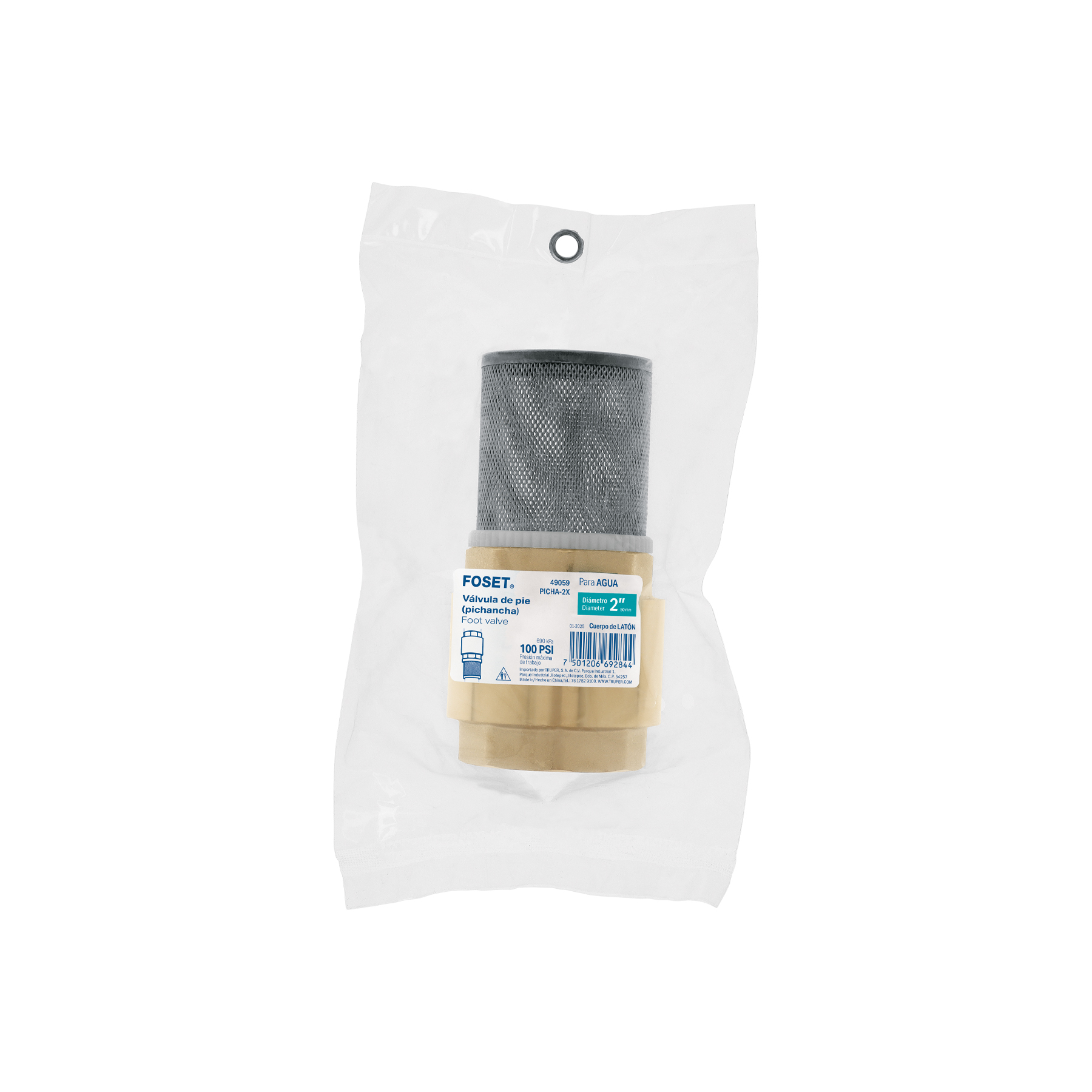 Pichancha con rejilla acero inoxidable 2", FOSET TRUPER
