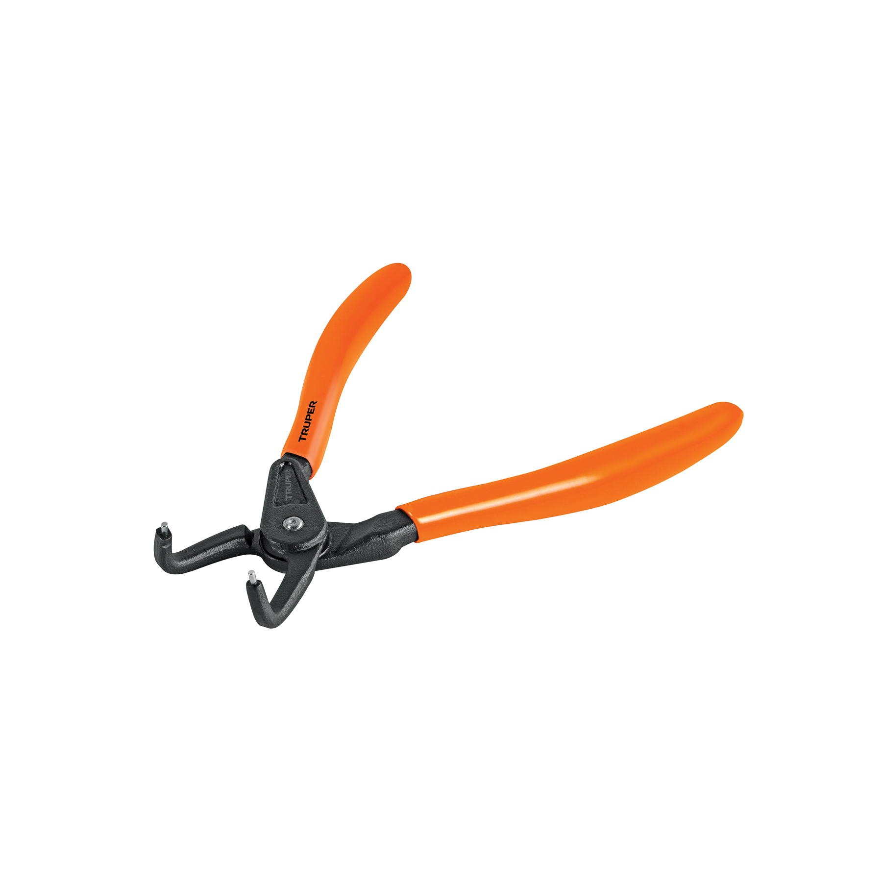 Pinza para cerrar anillos de retención 7", punta 90°, TRUPER TRUPER