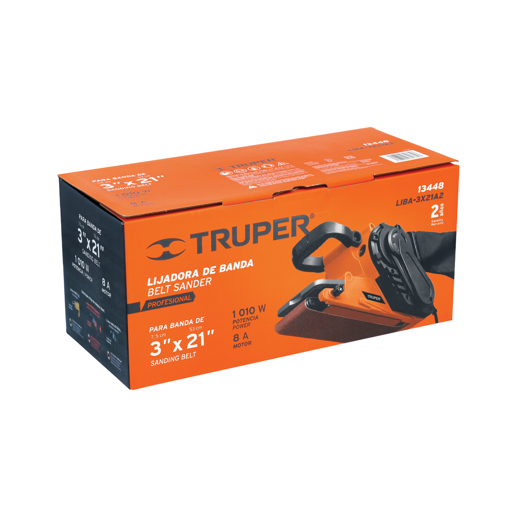 Lijadora de banda 3 x 21", 1010W, TRUPER PRO TRUPER