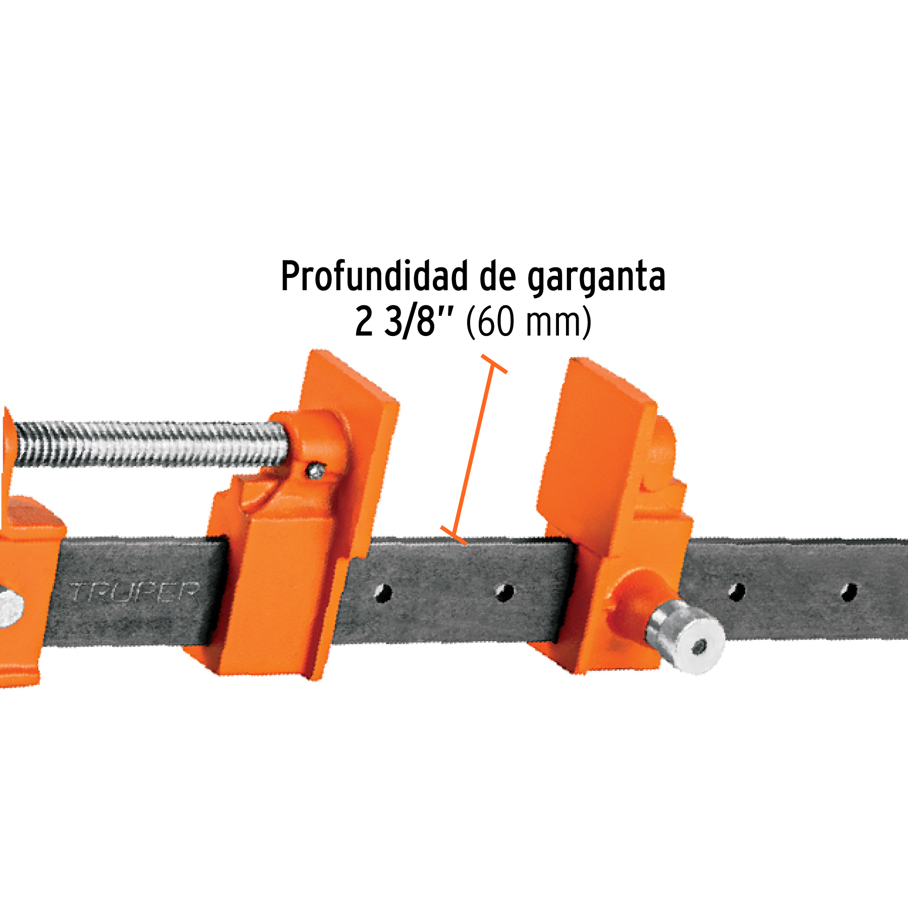 Sargento de solera 36" de acero, TRUPER TRUPER