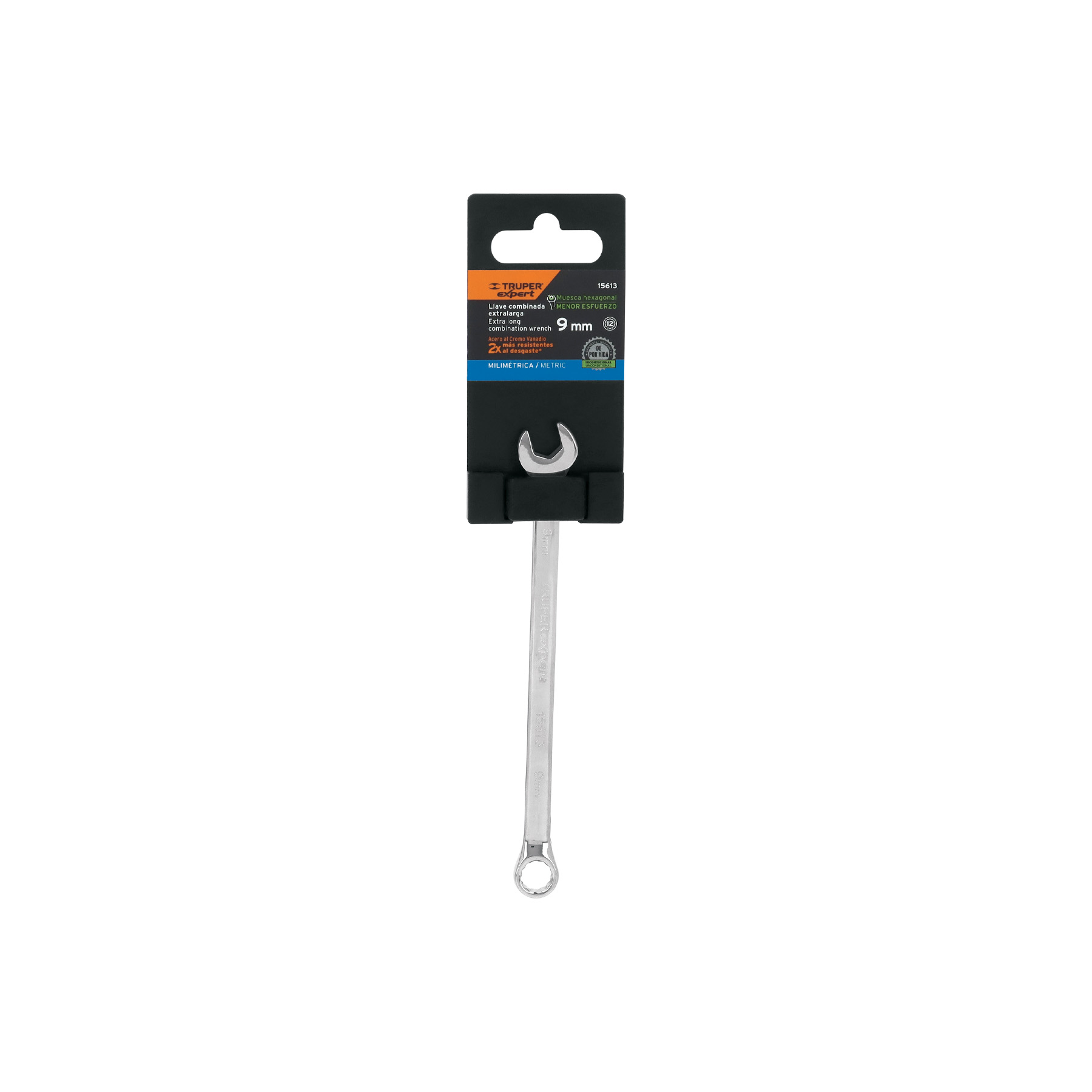 Llave combinada extralarga 9 mm x 157 mm de largo, EXPERT TRUPER