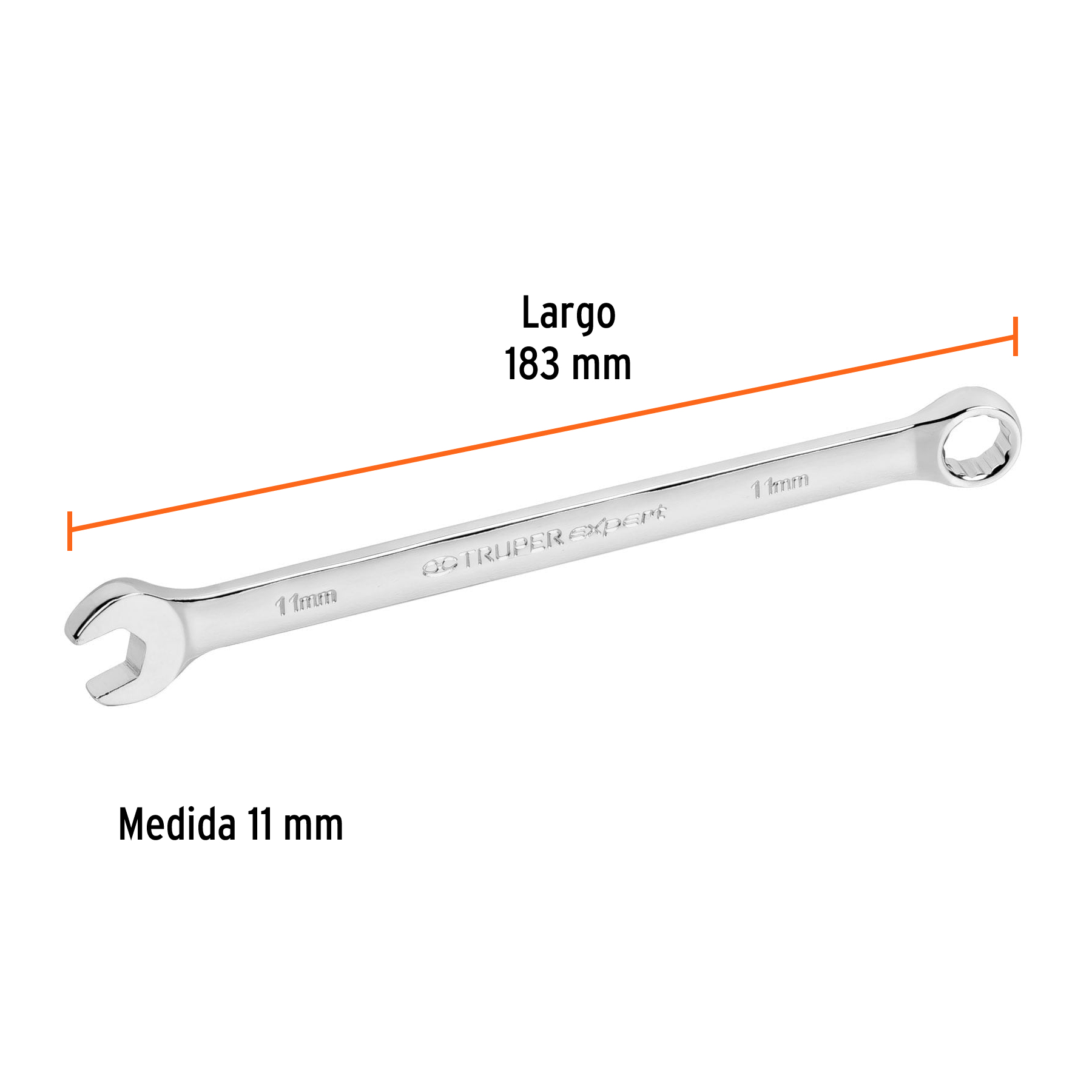 Llave combinada extralarga 11 mm x 183 mm de largo, EXPERT TRUPER