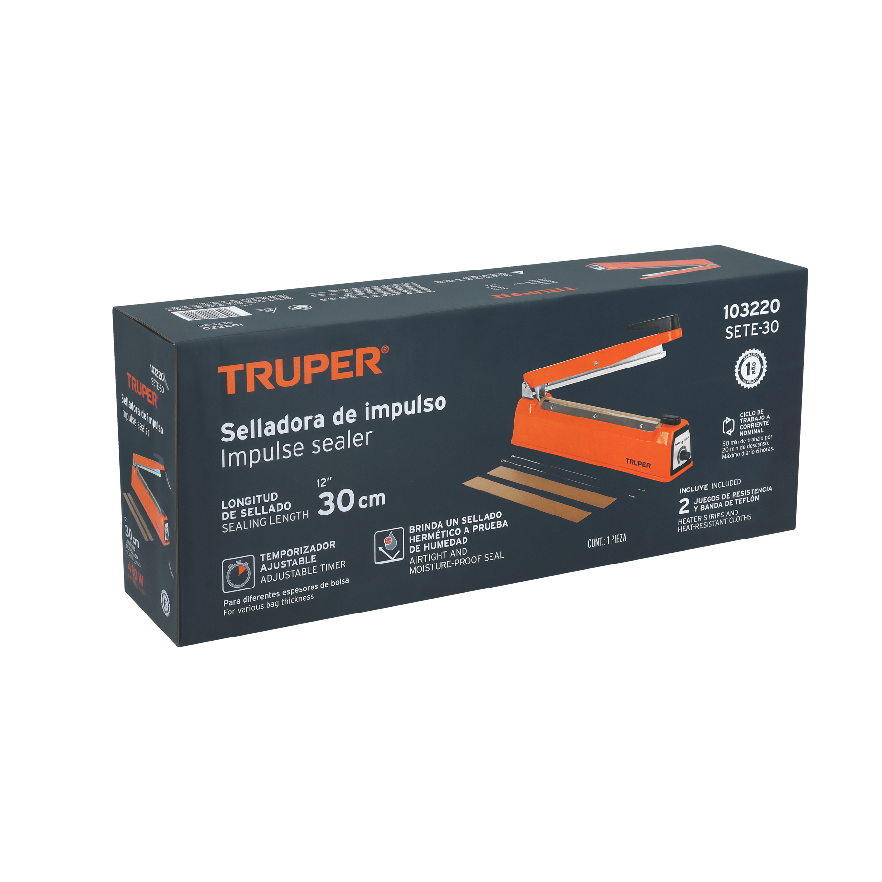Selladora térmica 30 cm, 400 W, TRUPER TRUPER