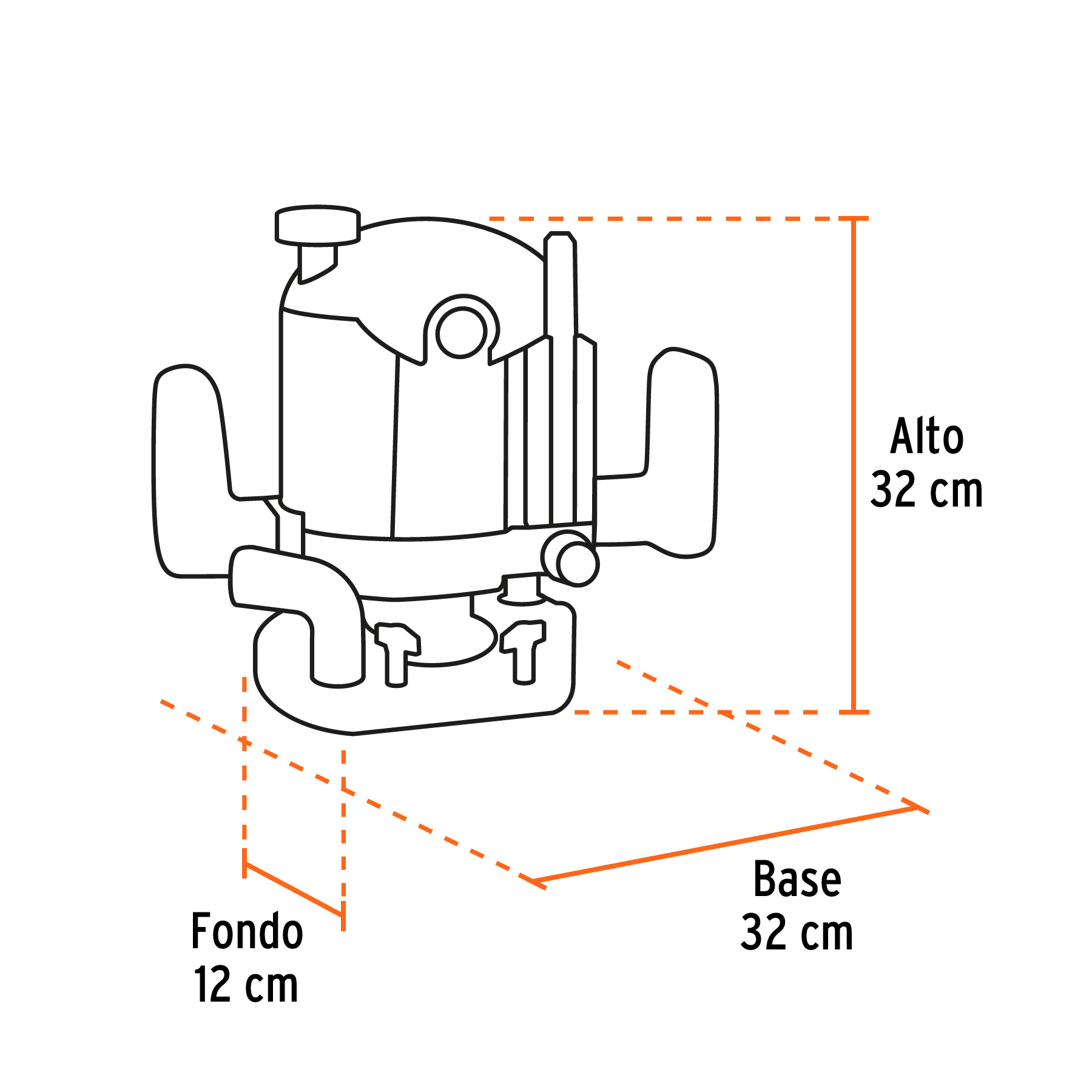 Router (Rebajadora) 1800W, 2-1/2 HP, TRUPER INDUSTRIAL TRUPER