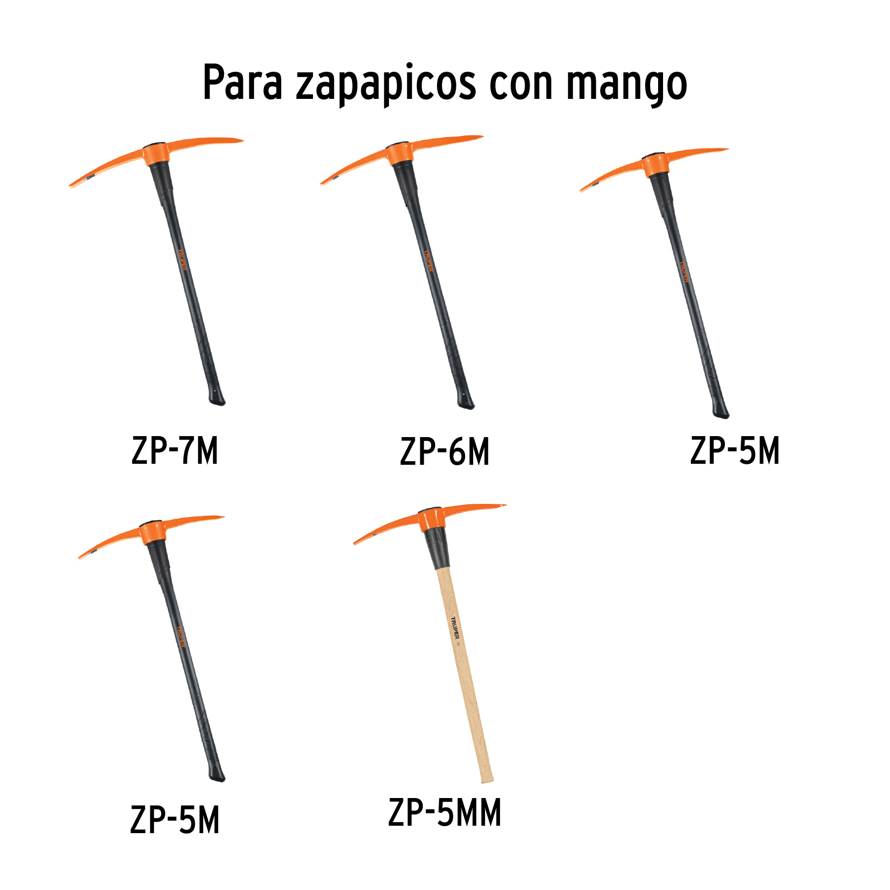 Mango repuesto zapapicos y talachos de 4 a 7 lbs, 36",TRUPER TRUPER