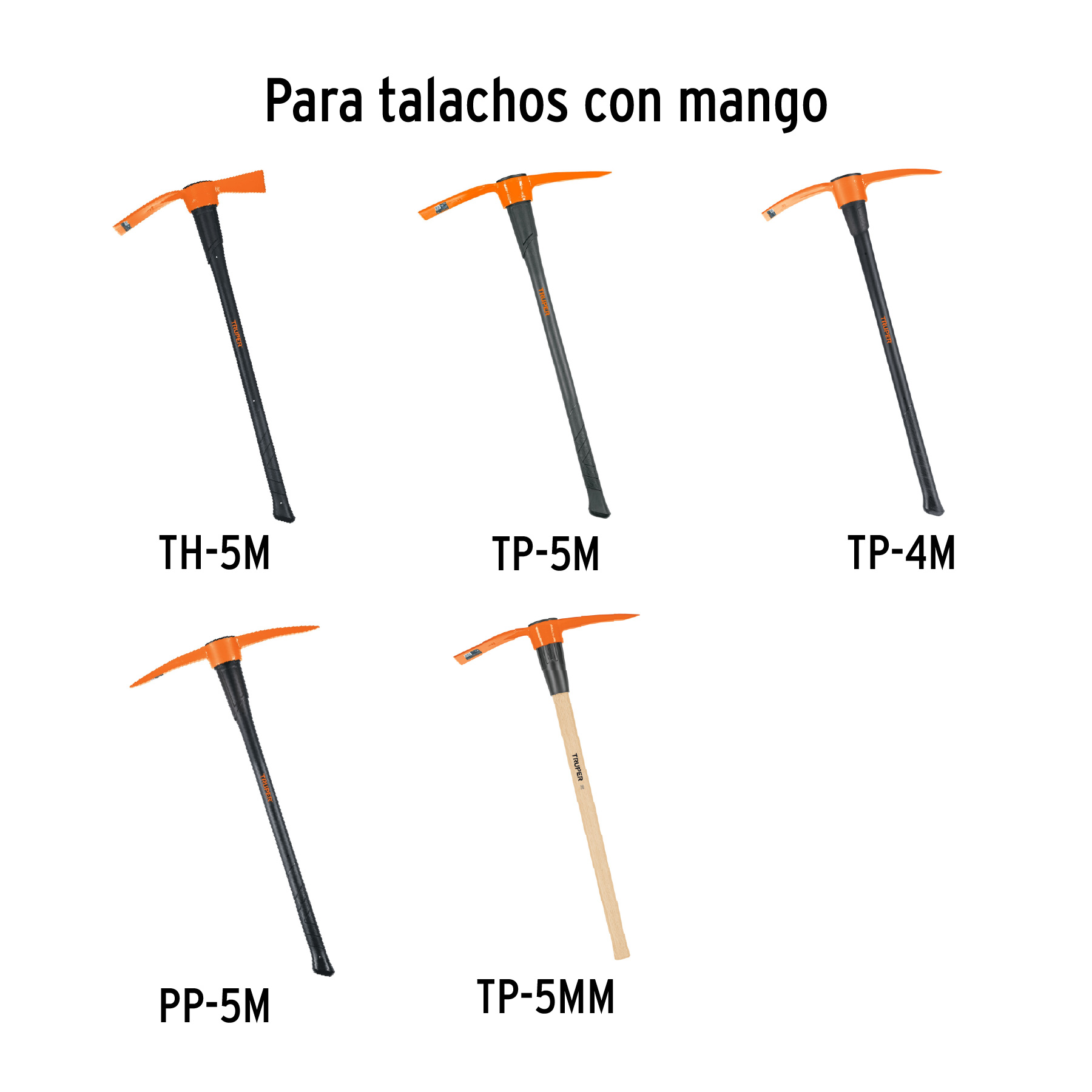 Mango repuesto zapapicos y talachos de 4 a 7 lbs, 36",TRUPER TRUPER