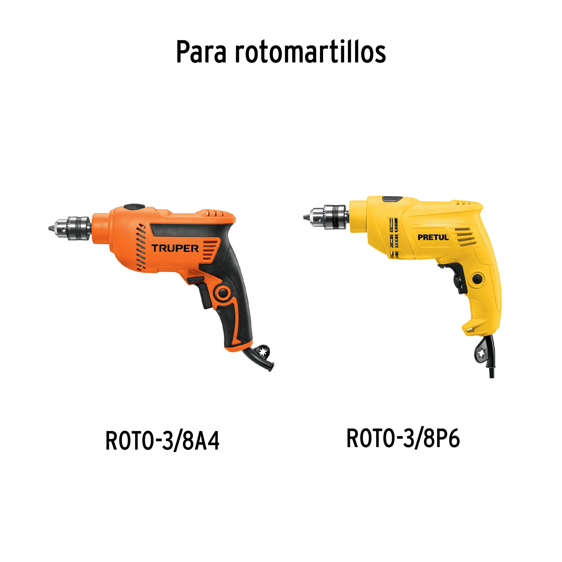 Broquero 3/8" con llave, cuerpo moleteado, TRUPER TRUPER