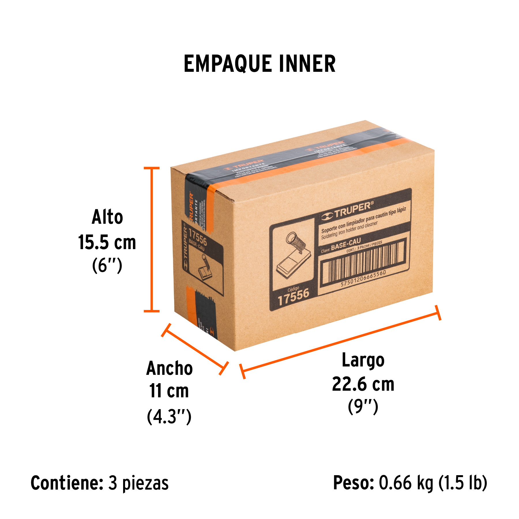 Base para cautín tipo lápiz con limpiador de esponja, TRUPER TRUPER