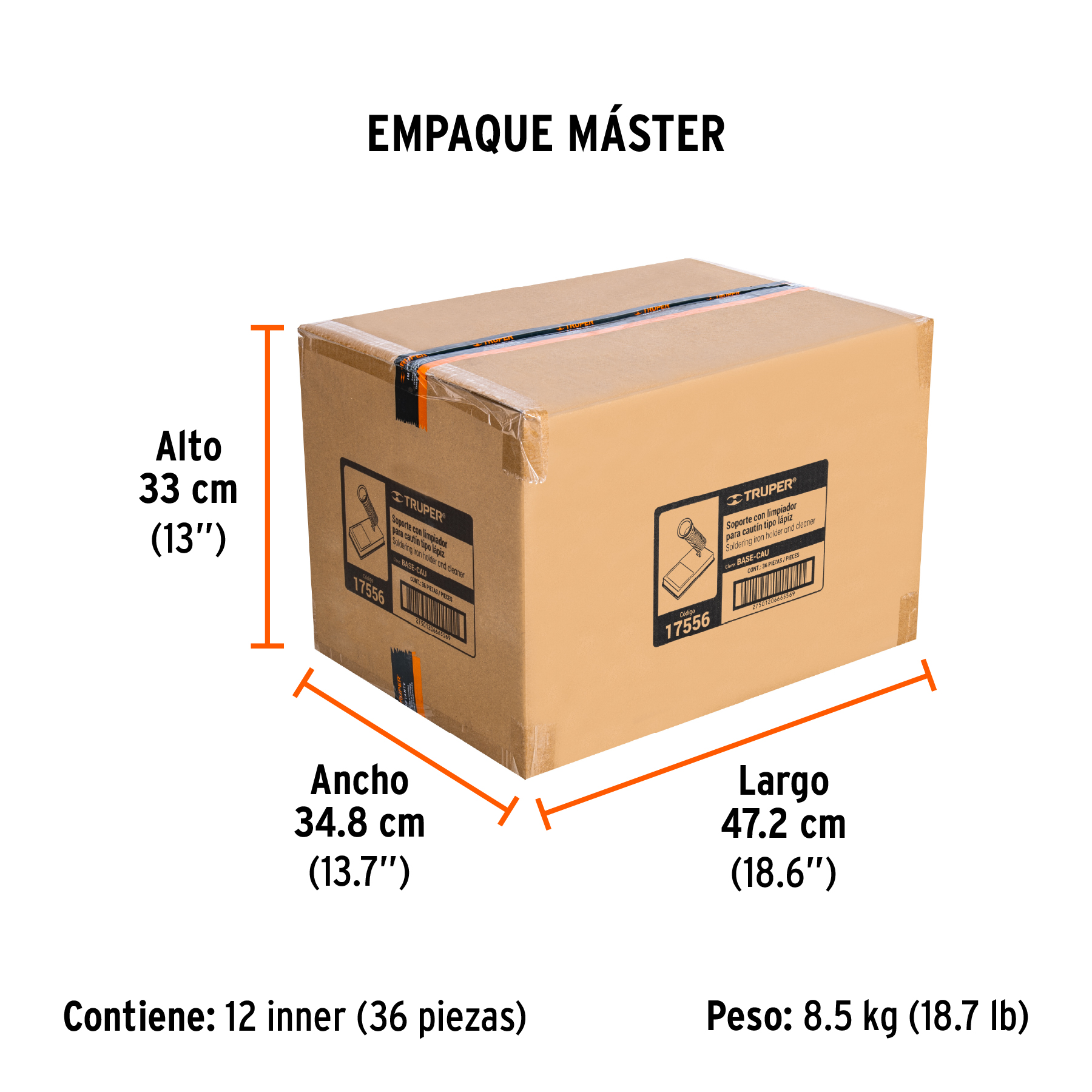 Base para cautín tipo lápiz con limpiador de esponja, TRUPER TRUPER