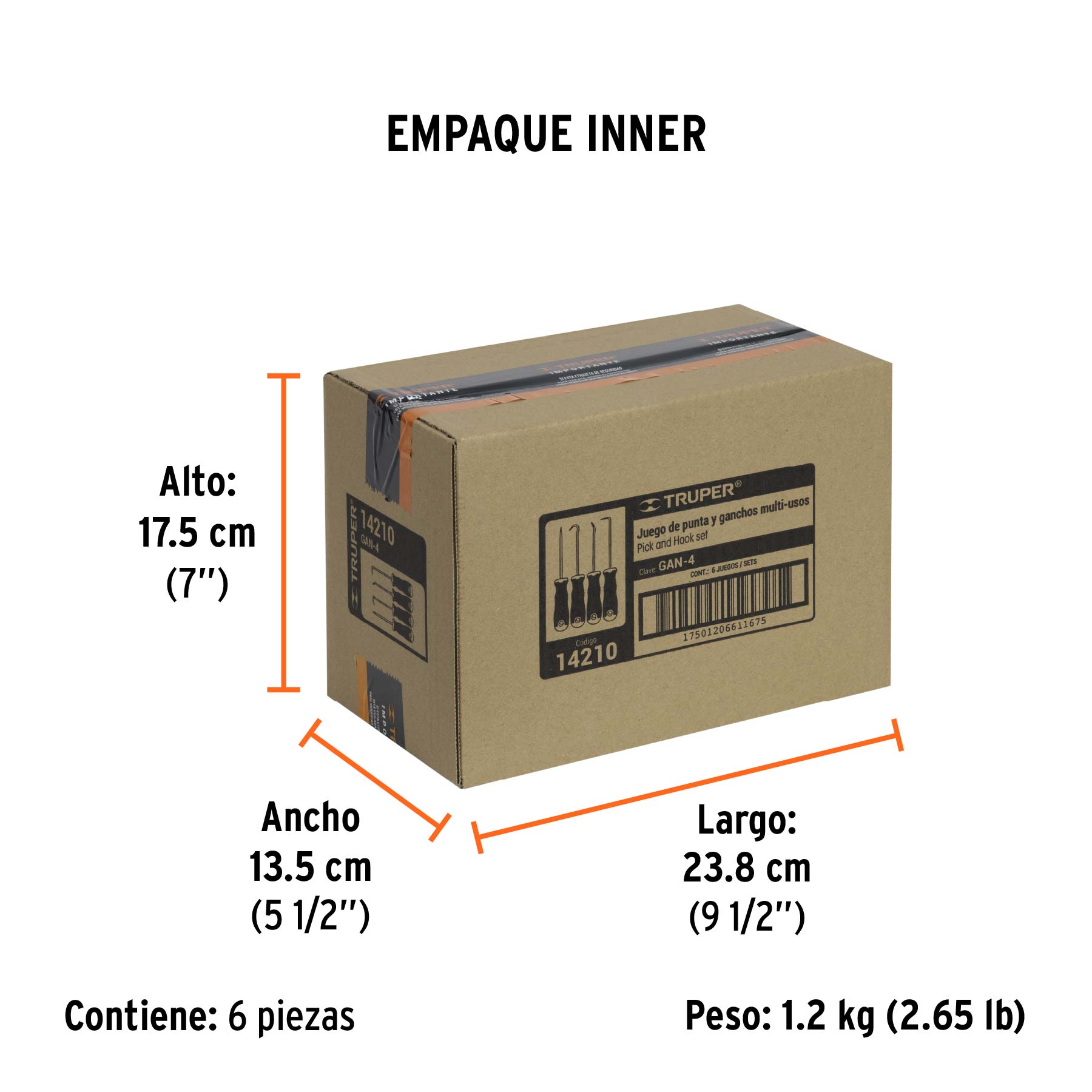 Juego de 4 puntas y ganchos multiusos, TRUPER TRUPER