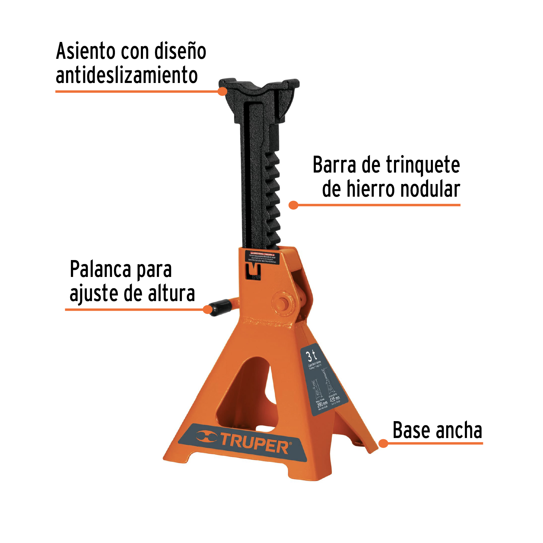 Caja con 2 torres de 6 ton para auto, TRUPER TRUPER