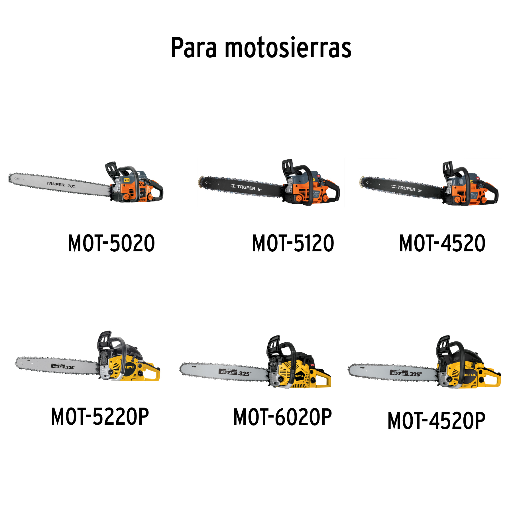 Cadena repuesto 20" para motosierra a gasolina 50cc, TRUPER TRUPER