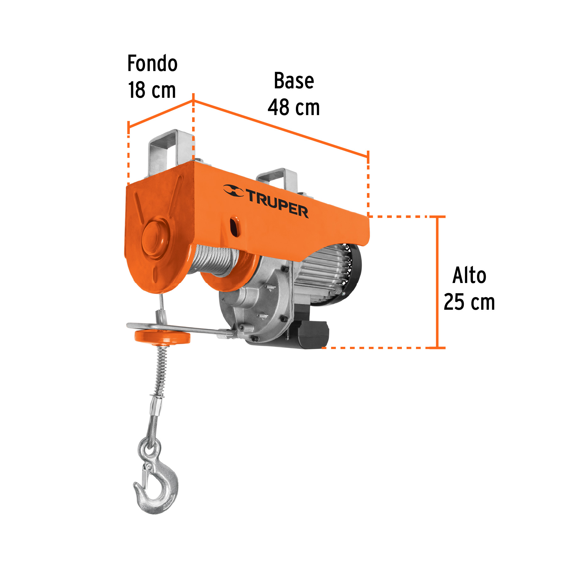 Polipasto eléctrico de 1000 kg, TRUPER TRUPER