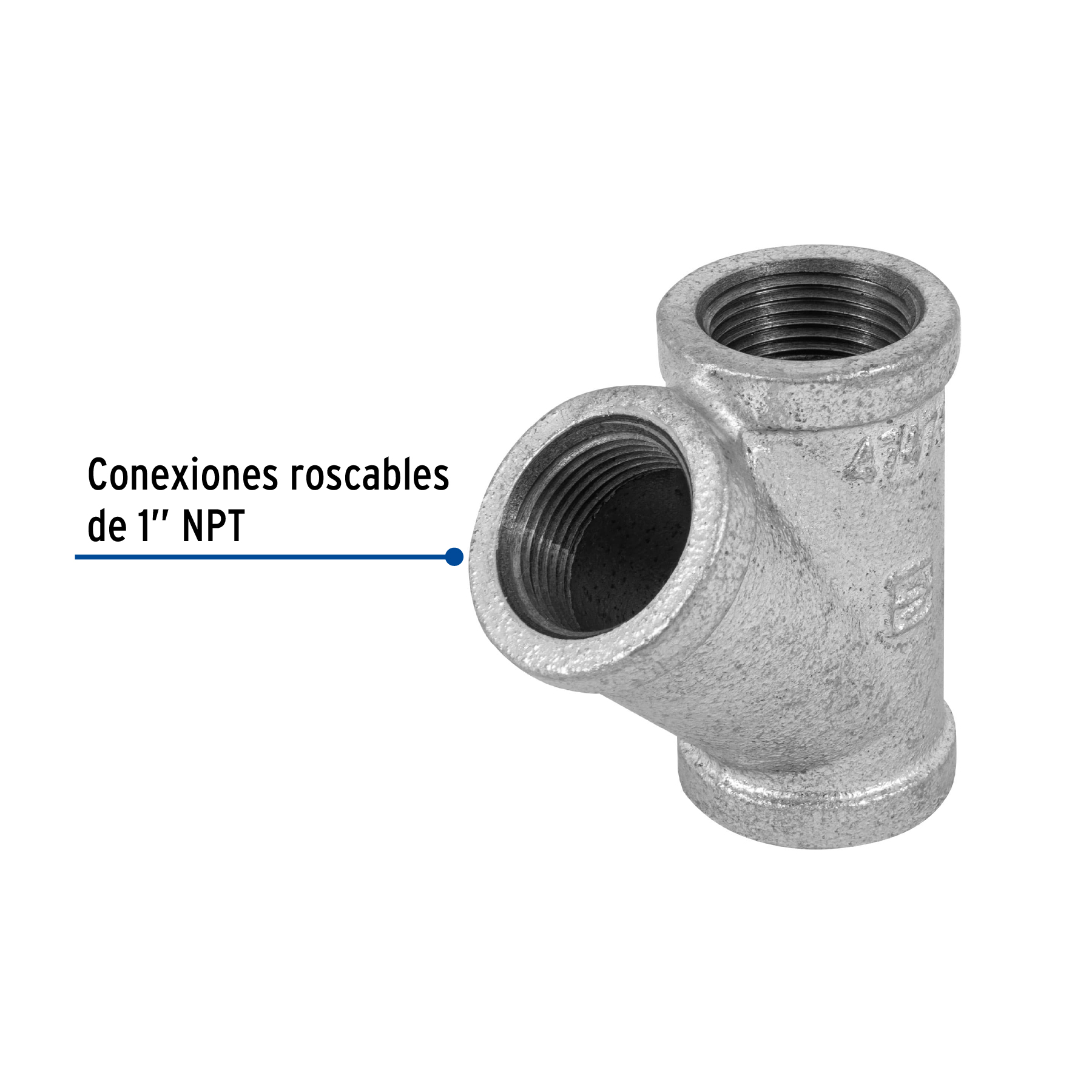 Yee sencilla 1" acero galvanizado, FOSET TRUPER