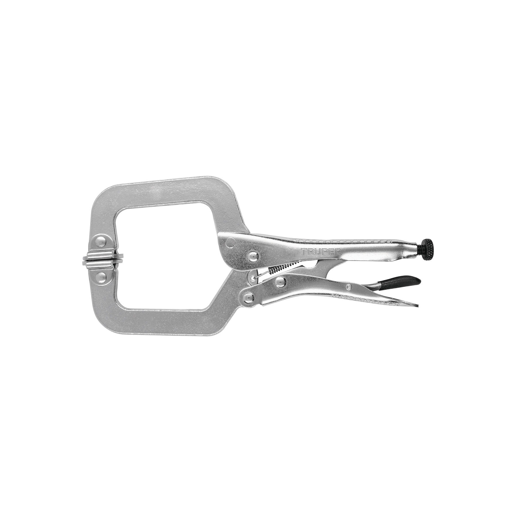 Pinza de presión 9" tipo "C" con mordaza autoajustable TRUPER