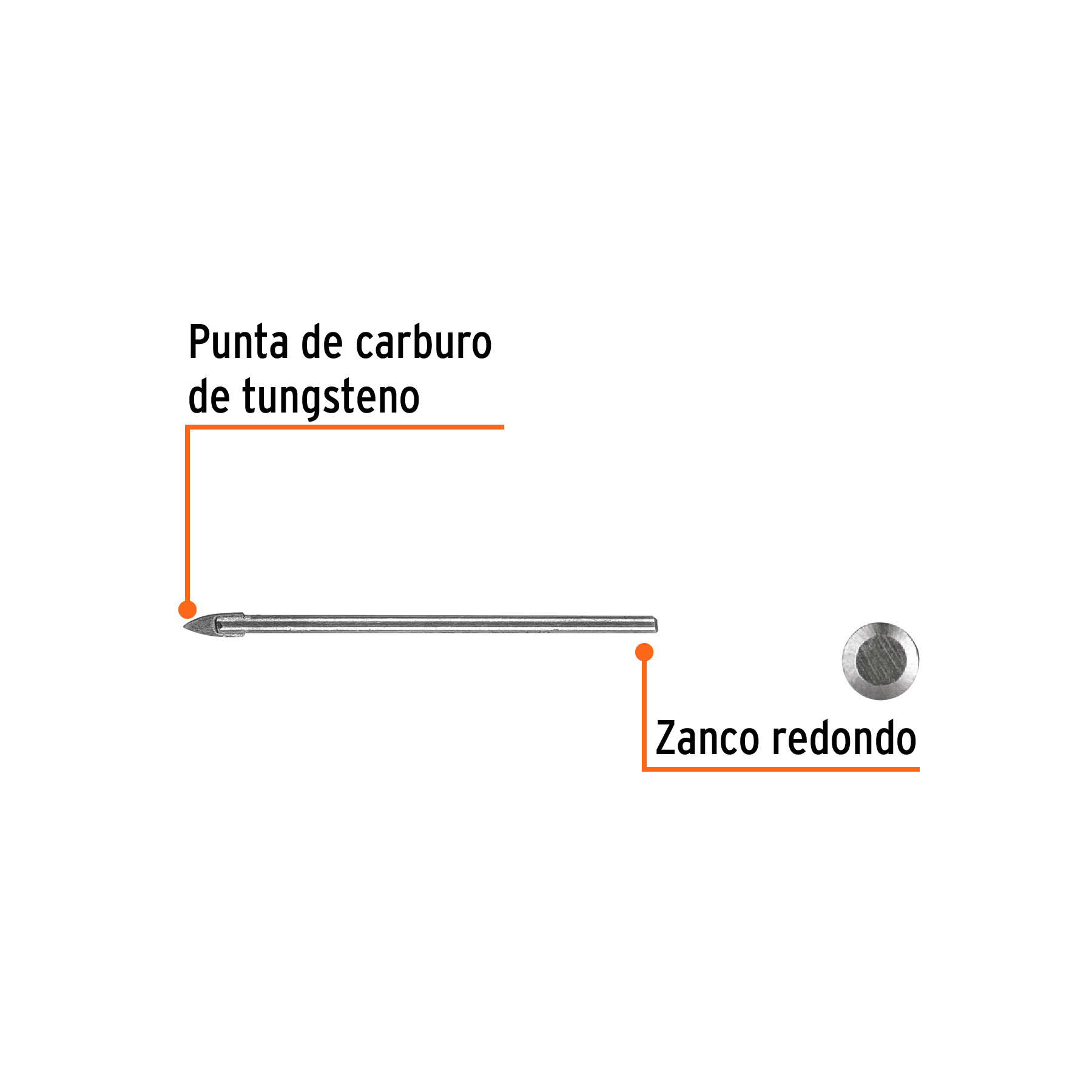 Broca para vidrio y azulejo de 1/8", TRUPER TRUPER