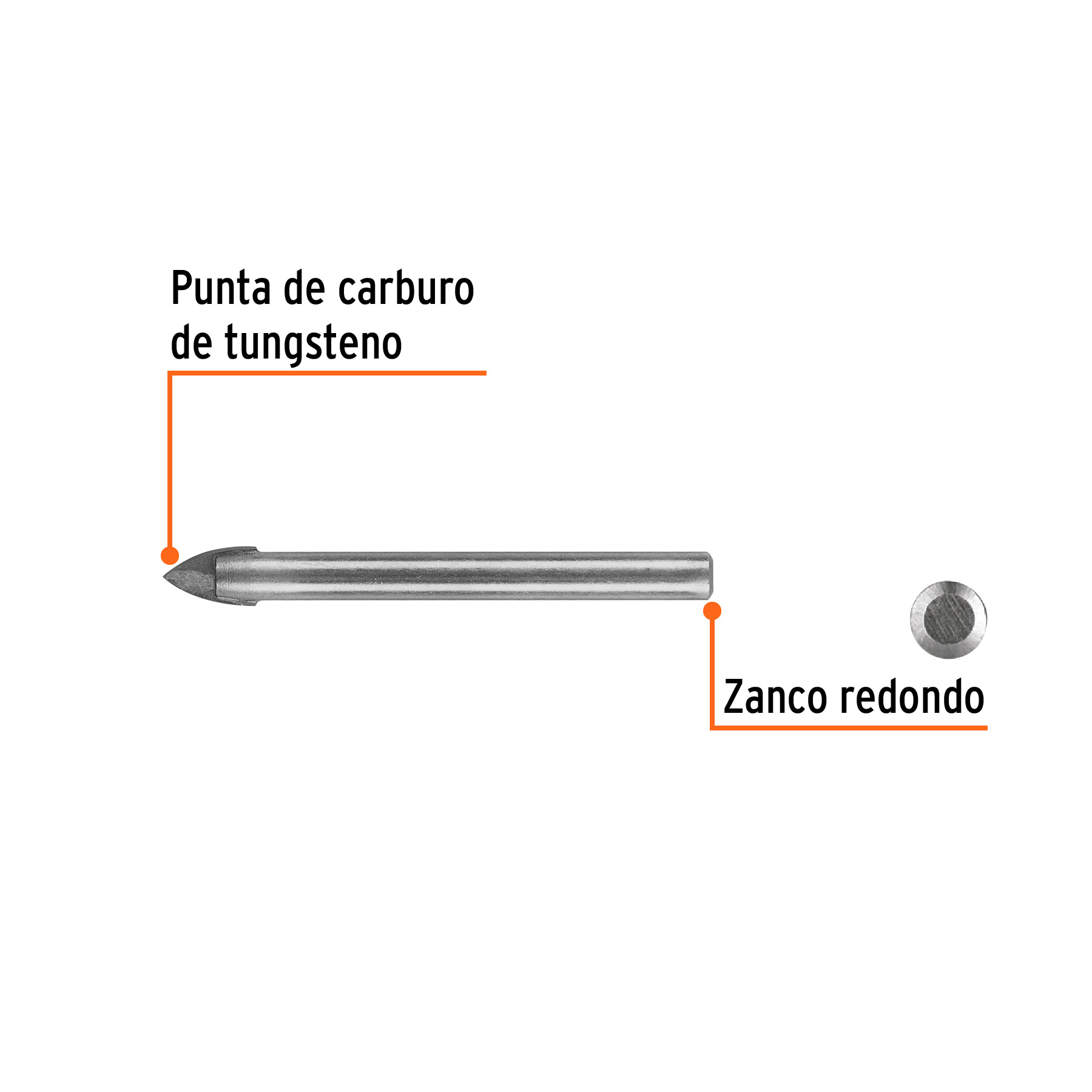 Broca para vidrio y azulejo de 3/8", TRUPER TRUPER