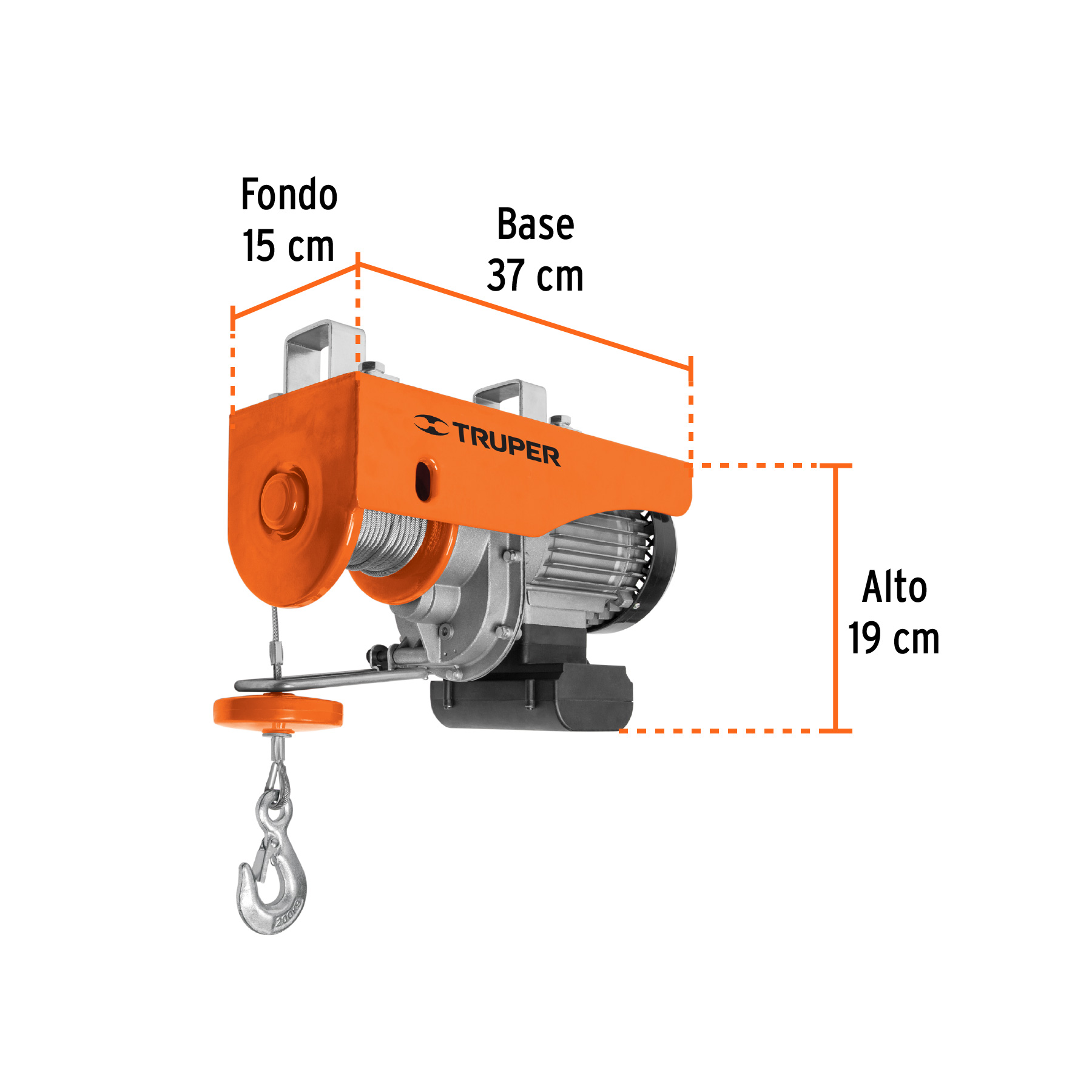 Polipasto eléctrico de 400 kg, TRUPER TRUPER