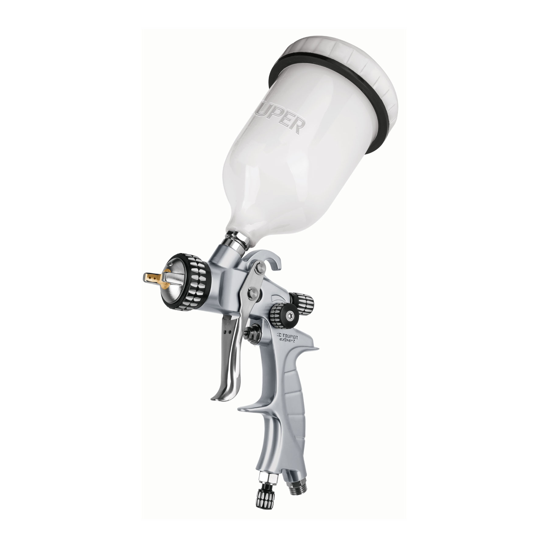 Pistola p/pintar gravedad HVLP vaso plástico, 1.4 mm, EXPERT TRUPER