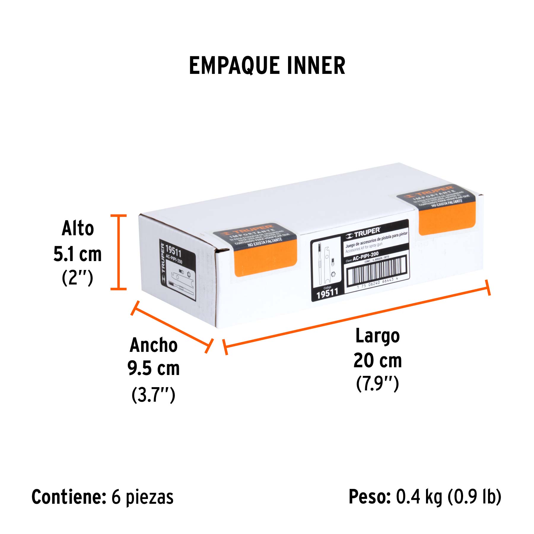 Accesorios (llave, cepillo, tuerca y espiga) p/PIPI-26 y 27 TRUPER