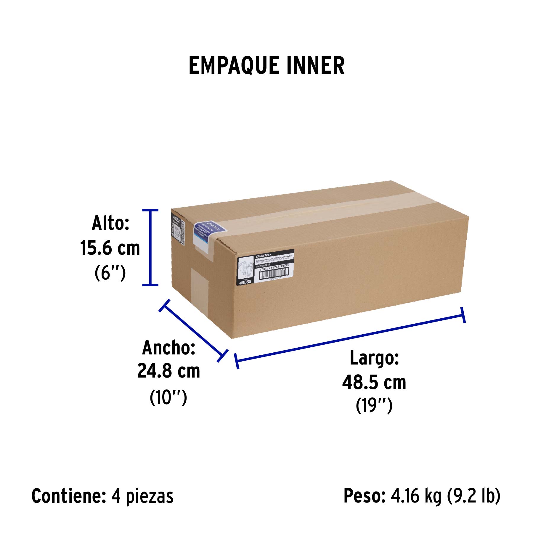 Extensión de uso rudo aterrizada 8 m 3x16 AWG, VOLTECK TRUPER